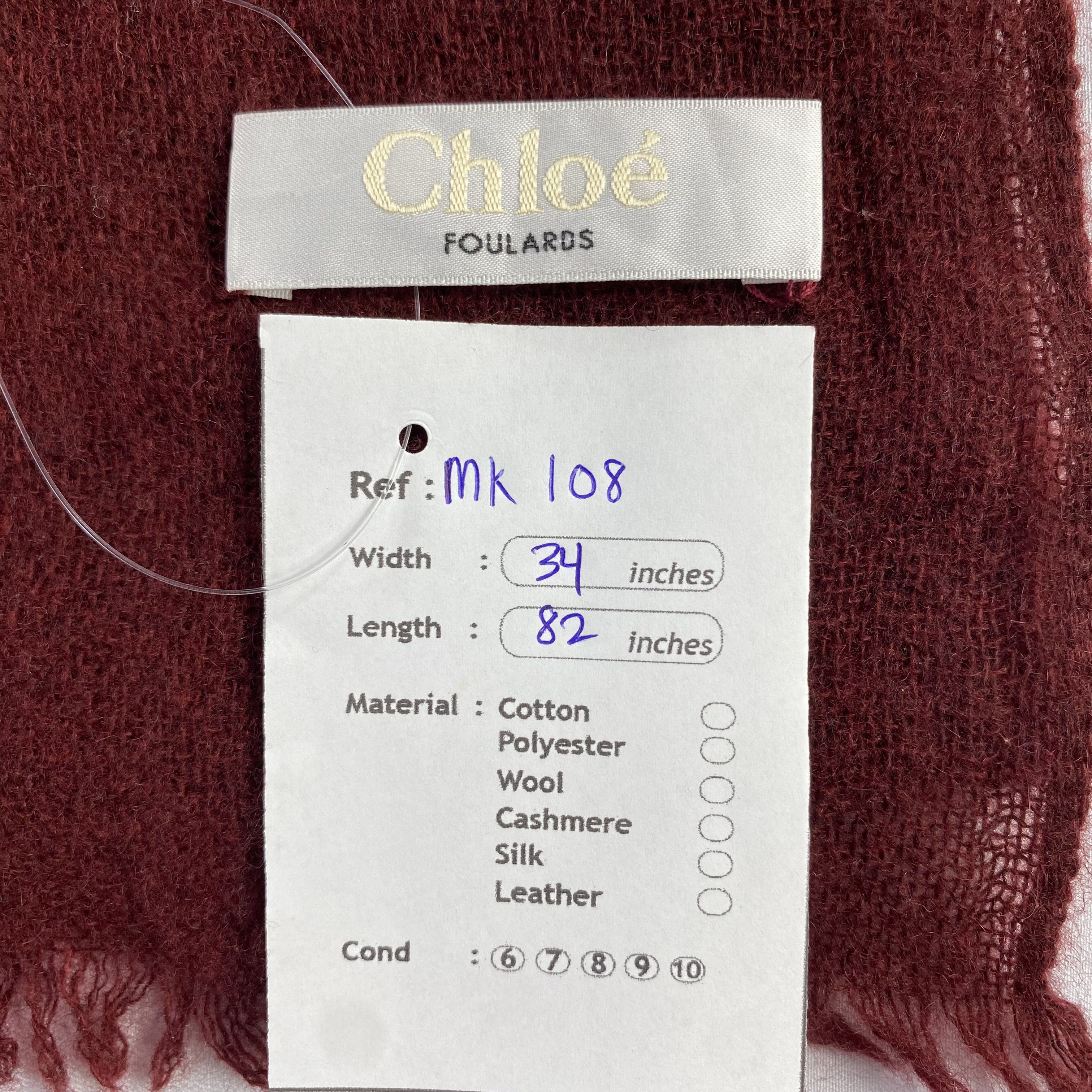 Chloe Chloe Scarf Neck Wrap Big Size Muffler Size ONE SIZE - 6 Thumbnail
