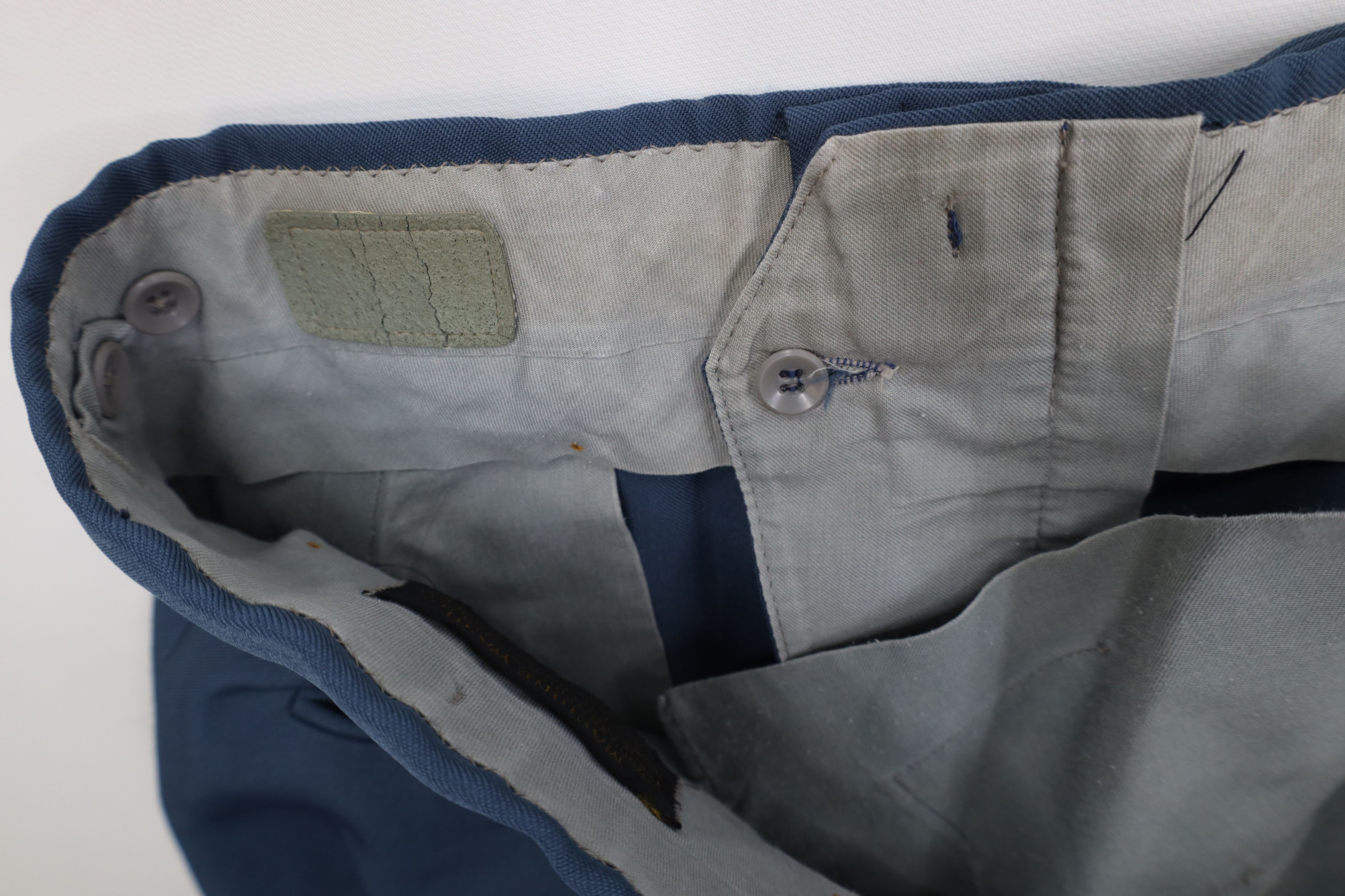 Vintage Vintage 70s Streetwear Flared Wide Leg Chino Pants Blue USA Size US 36 / EU 52 - 11 Thumbnail