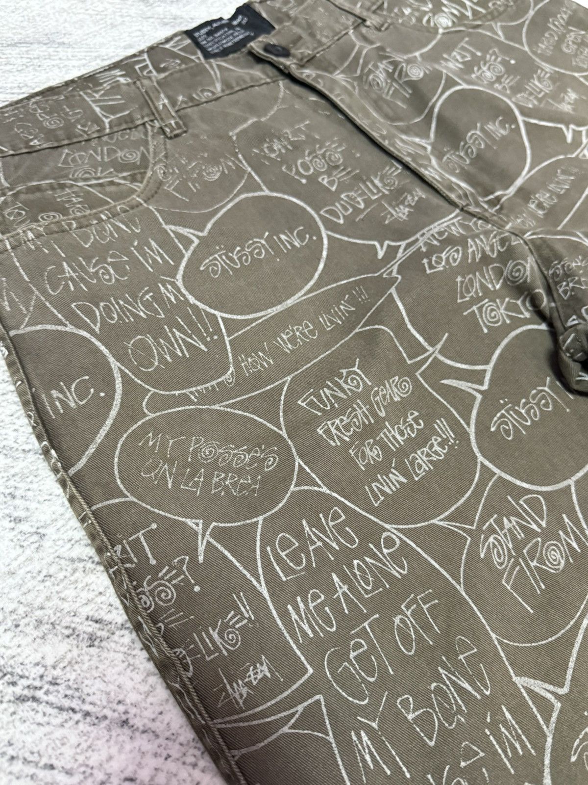 Stussy Extremely Rare Vintage 90s Stussy Speech Bubbles Loose Short Size US 32 / EU 48 - 4 Thumbnail