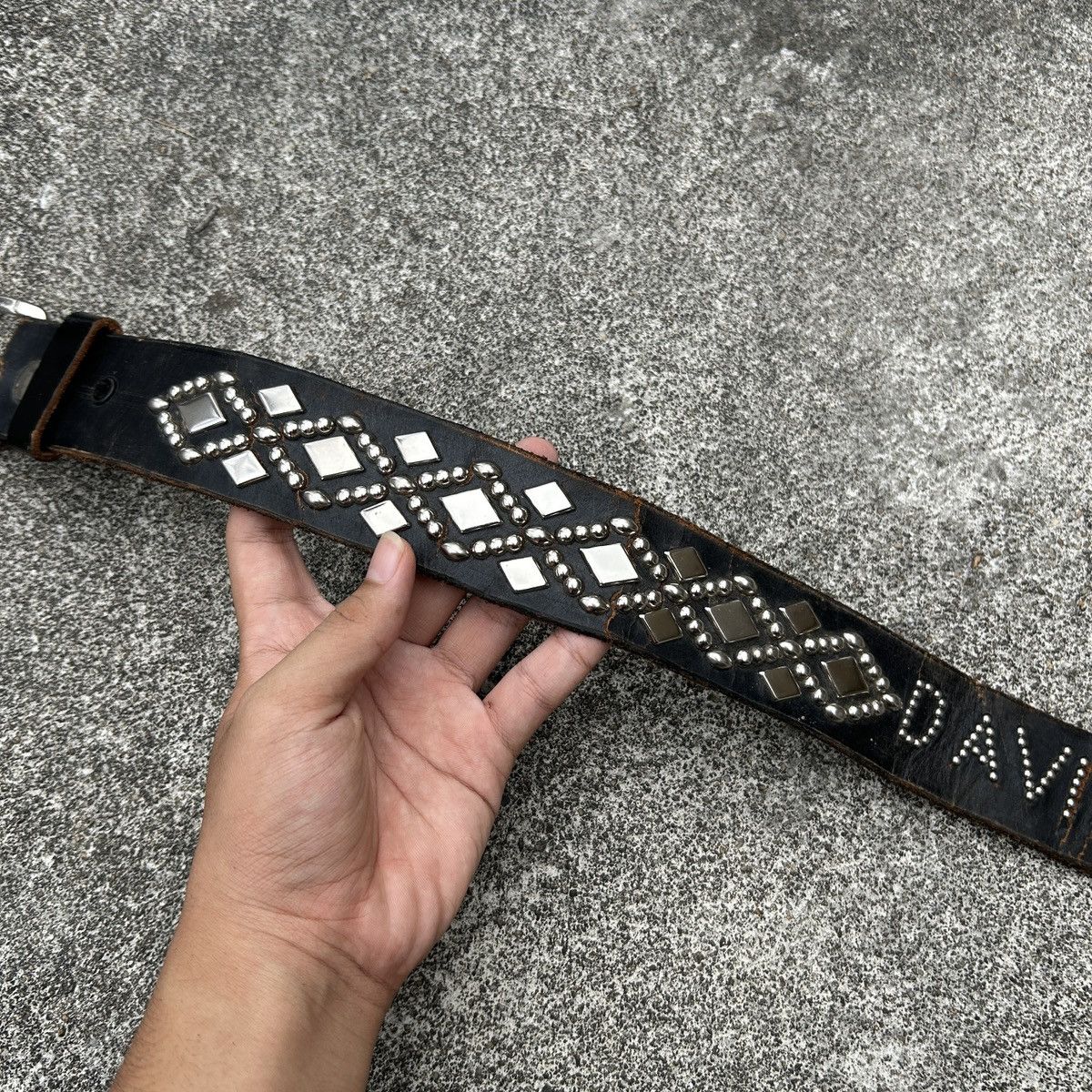 Vintage Vintage studded leather belt Size ONE SIZE - 14 Thumbnail