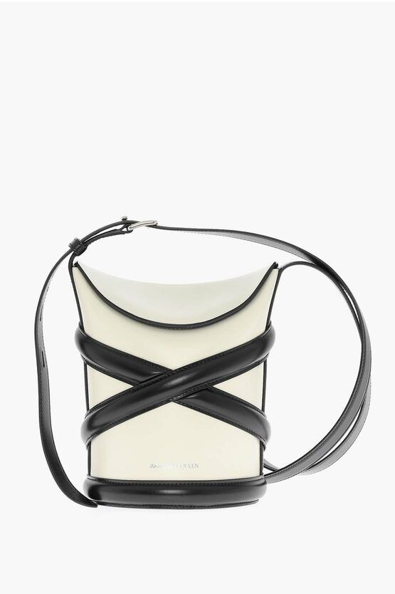 Alexander McQueen Black&White Leather Bucket Bag Size ONE SIZE - 1 Thumbnail