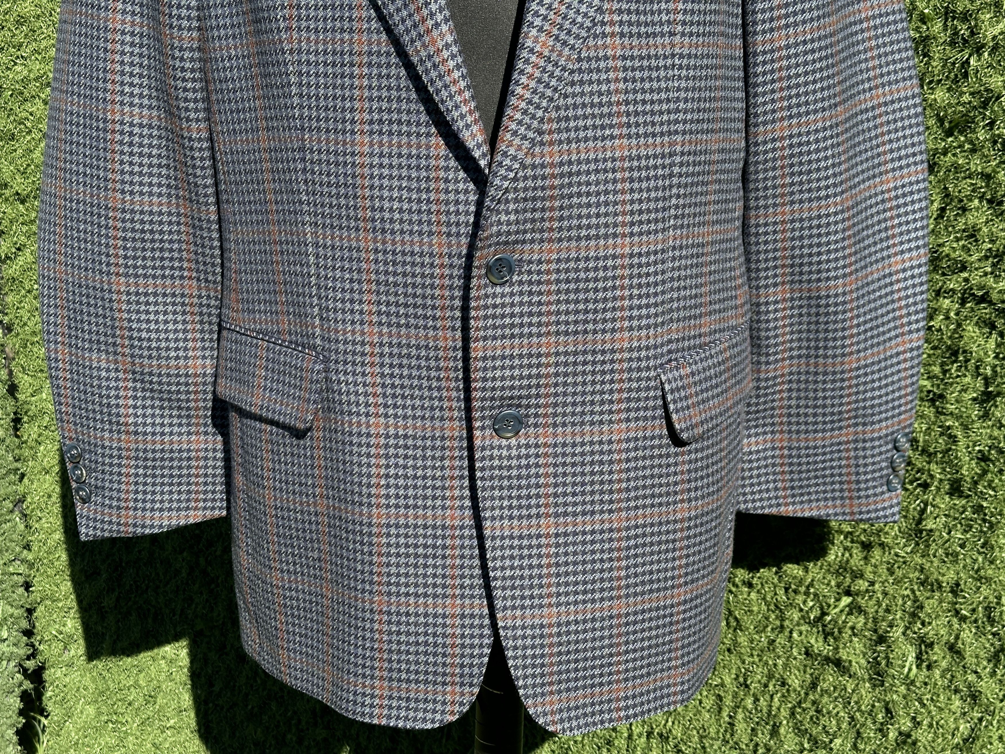 Burberry Burberrys Prorsum Pure New Wool Houndstooth Blazer Jacket 50 Size 50R - 6 Thumbnail