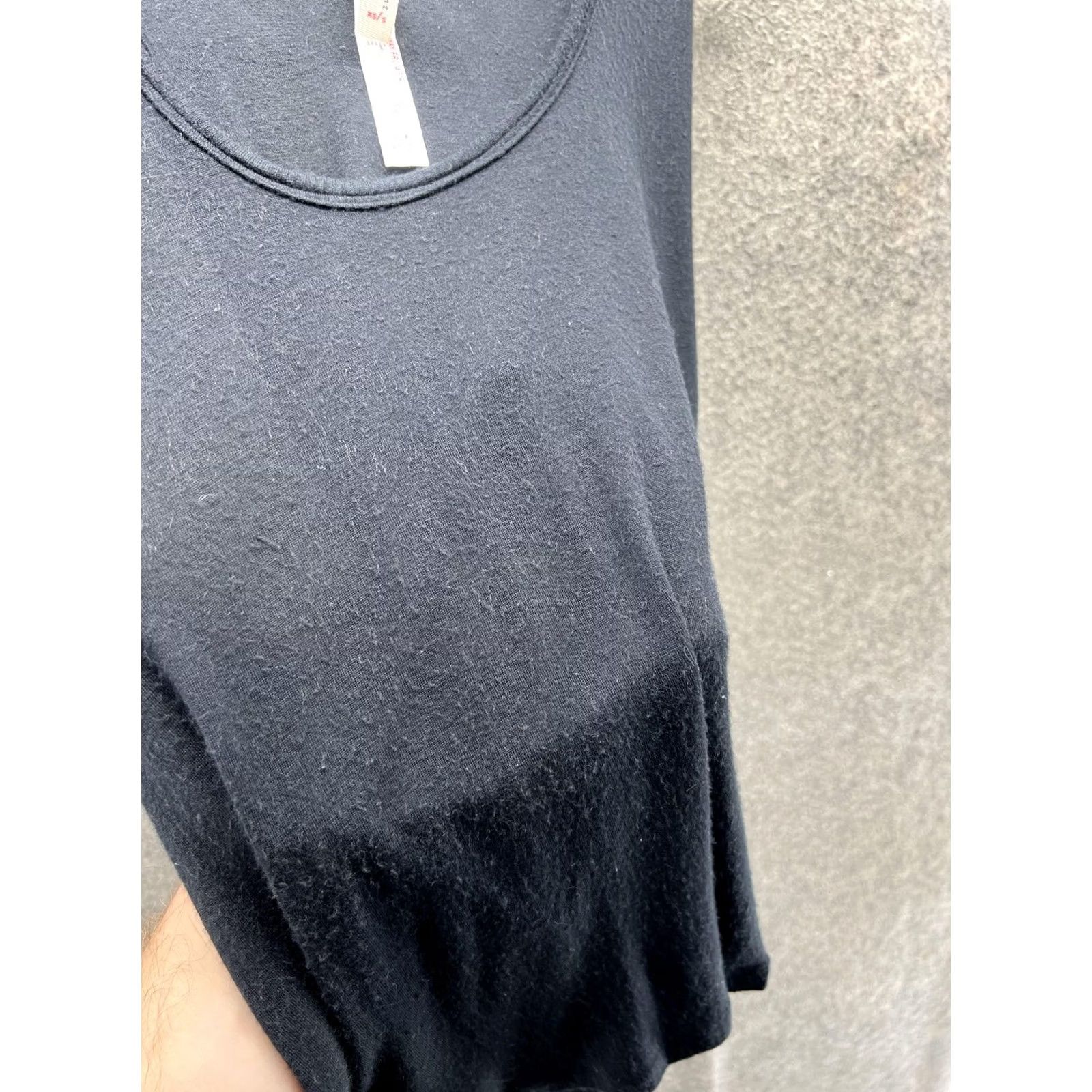 Free People Free People Tank Top Womens XS Cropped Black Scoop Neck Racerback Modal Spandex Sleeveless Casual Summer Womens XS/XXS Size XS / US 0-2 / IT 36-38 - 6 Thumbnail