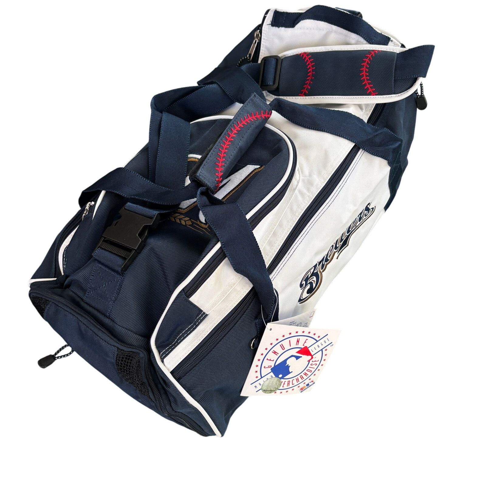MLB × Vintage Deadstock NWT Vintage 1990s Milwaukee Brewers MLB Duffel Bag Size ONE SIZE - 9 Thumbnail