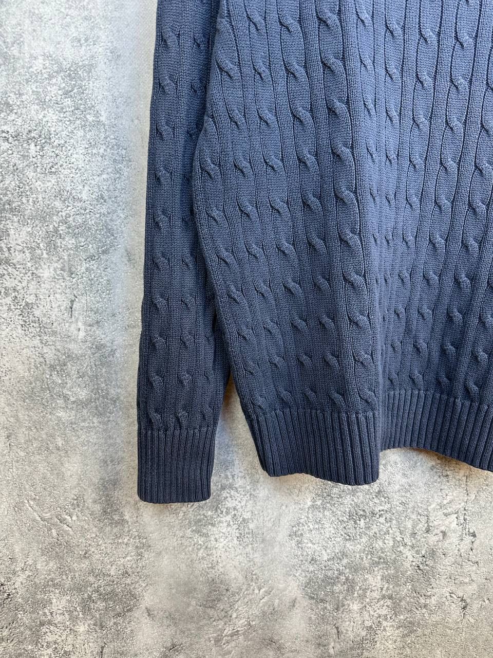 Polo Ralph Lauren Polo Ralph Lauren Cable Knit Sweater Navy Jumper Crew Neck Size XL / US 12-14 / IT 48-50 - 6 Thumbnail