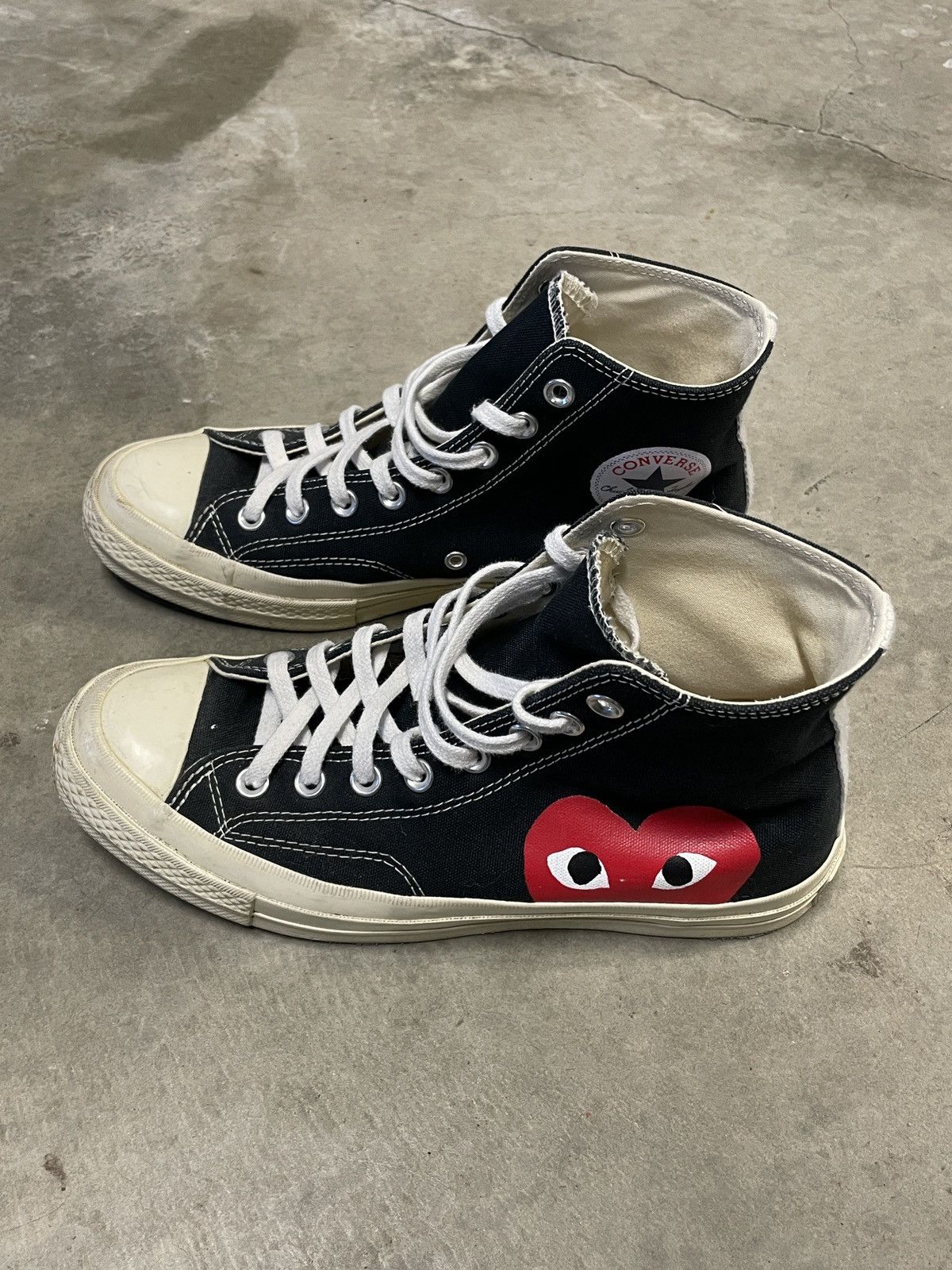 Comme des Garcons × Converse Comme Des Garçons Converse Chuck Taylor Hi Top (Black) Size US 8 / EU 41 - 4 Thumbnail