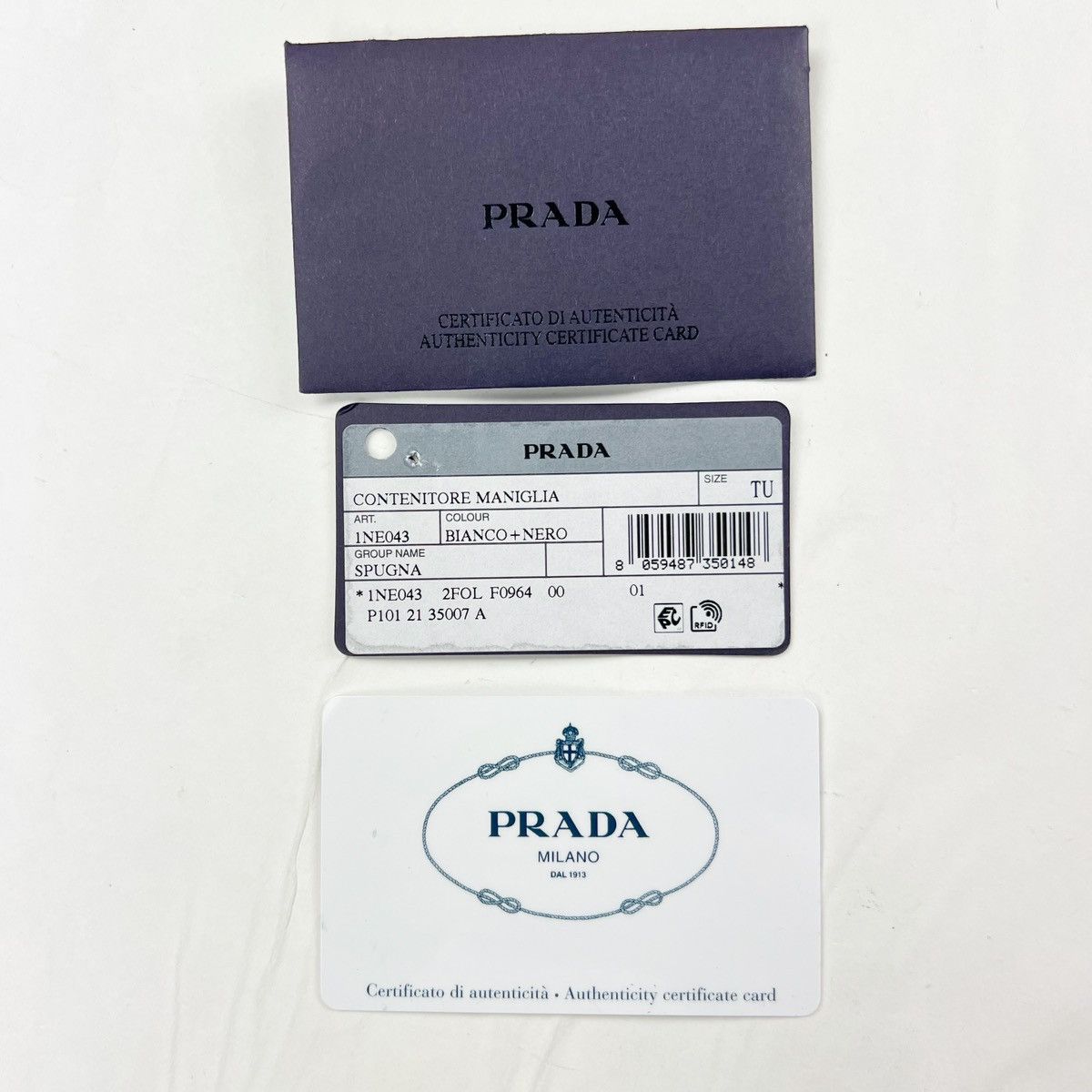 Prada Prada White Terrycloth Triangle Shoulder Bag Size ONE SIZE - 6 Thumbnail