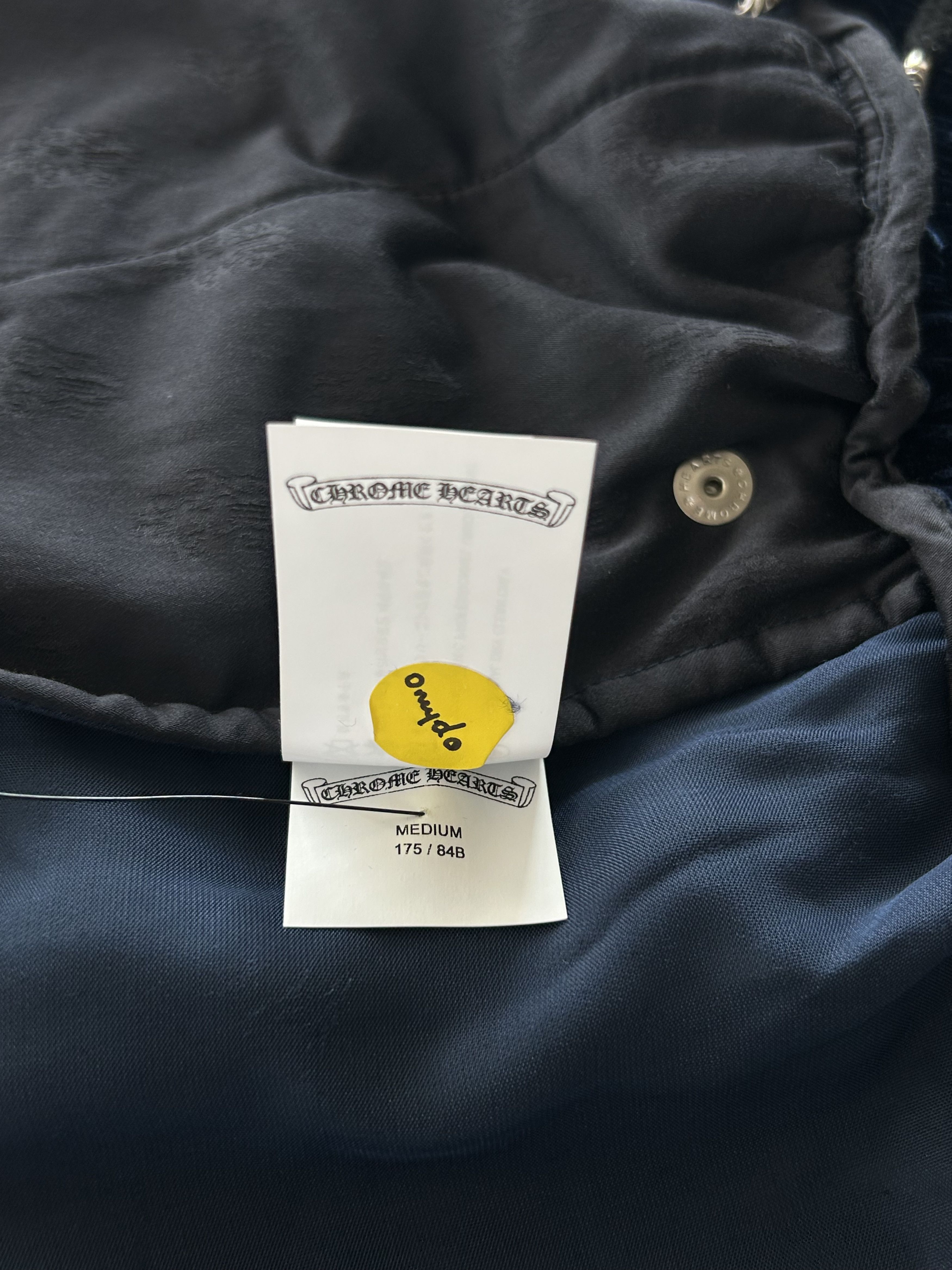 Chrome Hearts Navy & White Embroidered Logo Velour Track Pants Size US 32 / EU 48 - 6 Thumbnail