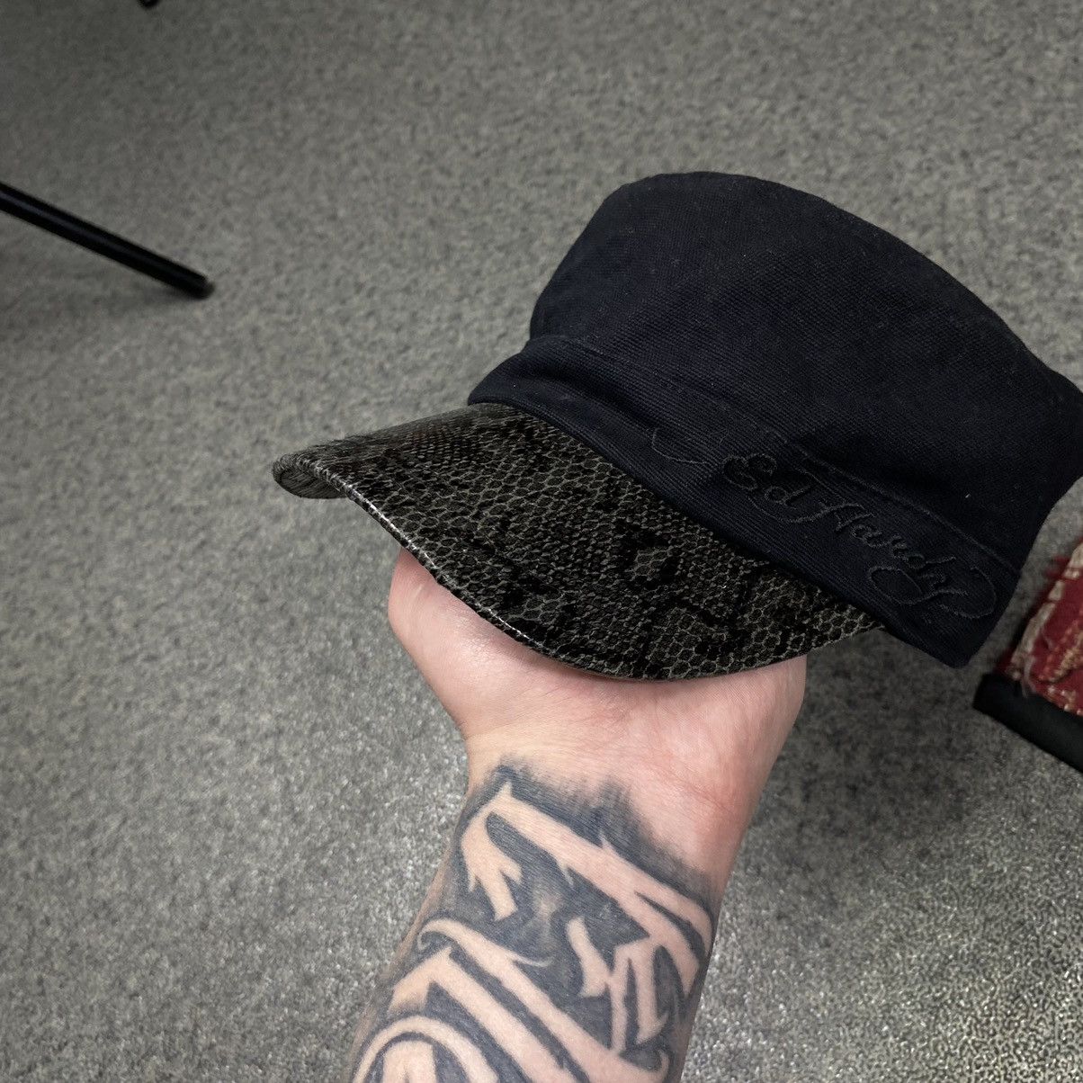 image of Archival Clothing x Ed Hardy Japan Cap in Black, Men's