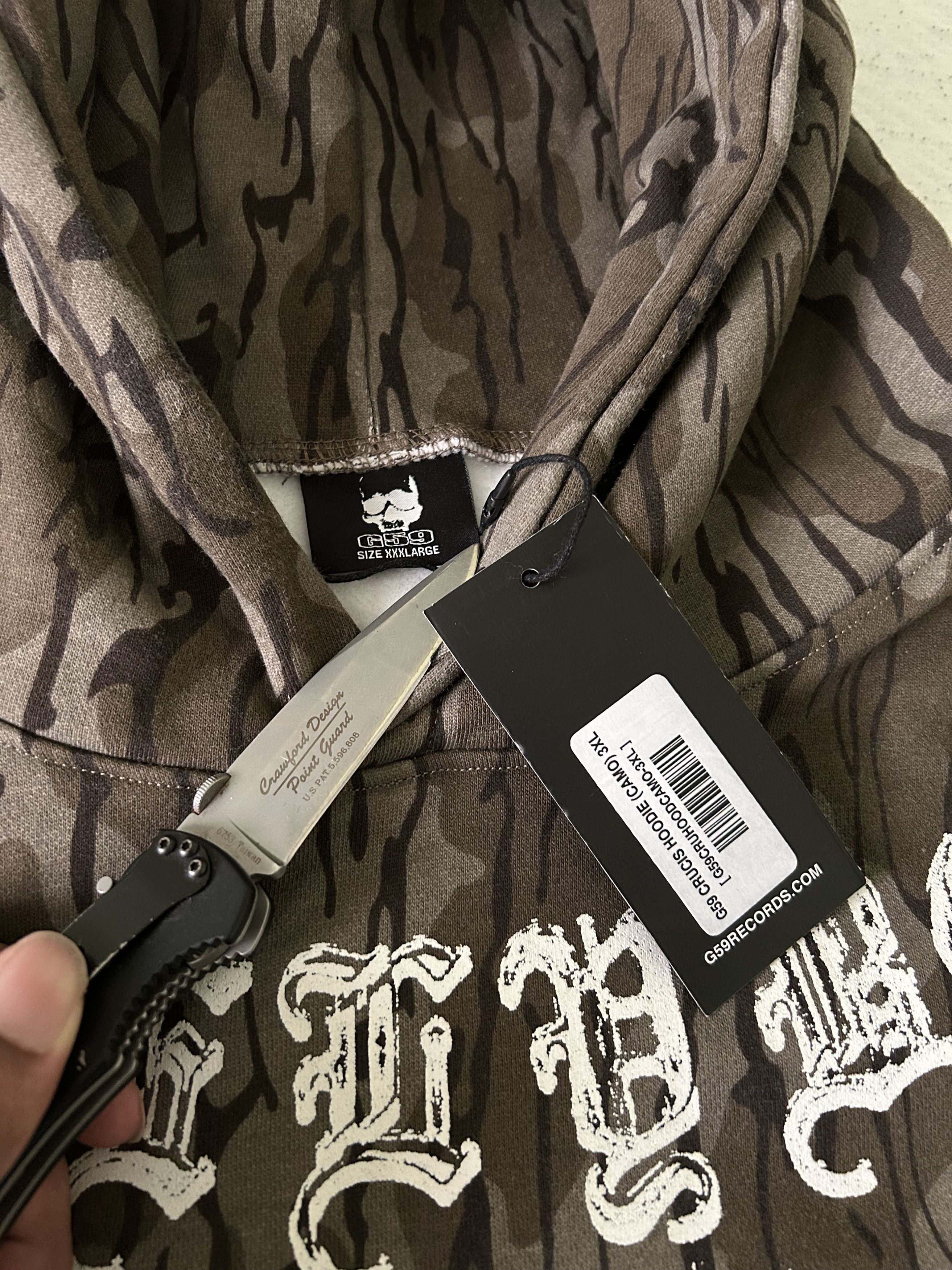 G59 Records × STAFF WORKFORCE DS Camo Crucis hoodie Size US XXL / EU 58 / 5 - 7 Thumbnail