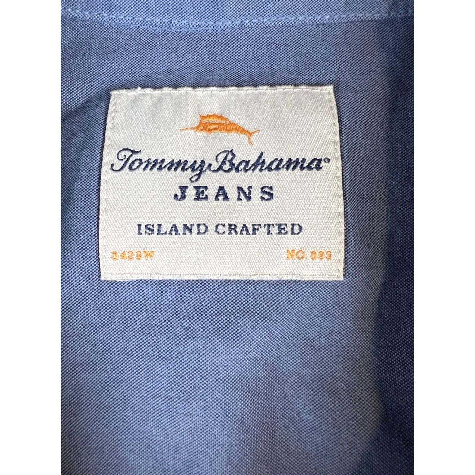 Tommy Bahama Tommy Bahama Shirt Mens L Blue Black Striped Short Sleeve Button-Up Shirt Size US L / EU 52-54 / 3 - 3 Thumbnail