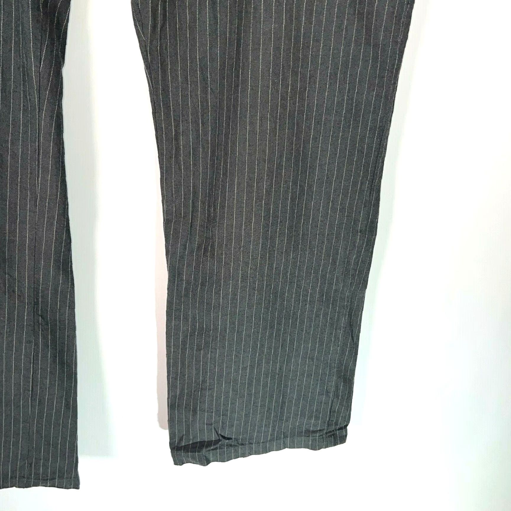 DKNY DKNY Jeans Dress Pants Mens Gray Striped Flat Front Mid Rise Straight Leg Size 38 Inseam 34 in Size US 40 / EU 56 - 4 Thumbnail