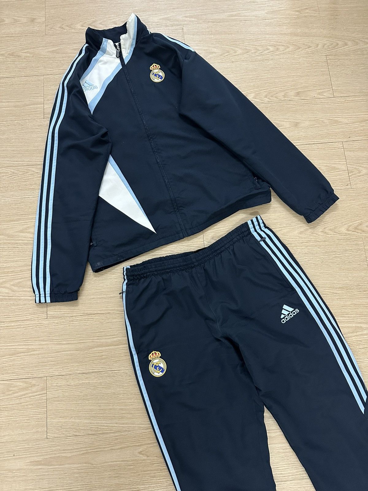 Adidas Vintage 2007 Adidas Real Madrid Training Tracksuit Full Set Size US M / EU 48-50 / 2 - 4 Thumbnail