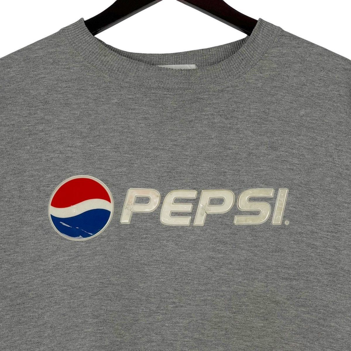 Pepsi × Vintage Vintage Pepsi Crewneck Sweatshirt Light Gray Pullover Jumper Size US M / EU 48-50 / 2 - 4 Thumbnail