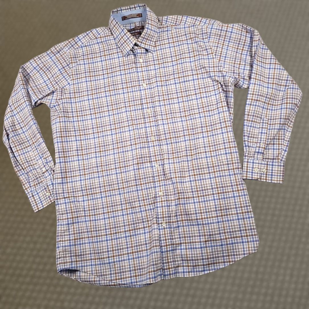 Vintage VINTAGE Forsyth of Canada Button Up Shirt Mens XLT Check Wrinkle Free 2 Ply 80's Size US XL / EU 56 / 4 - 1 Thumbnail