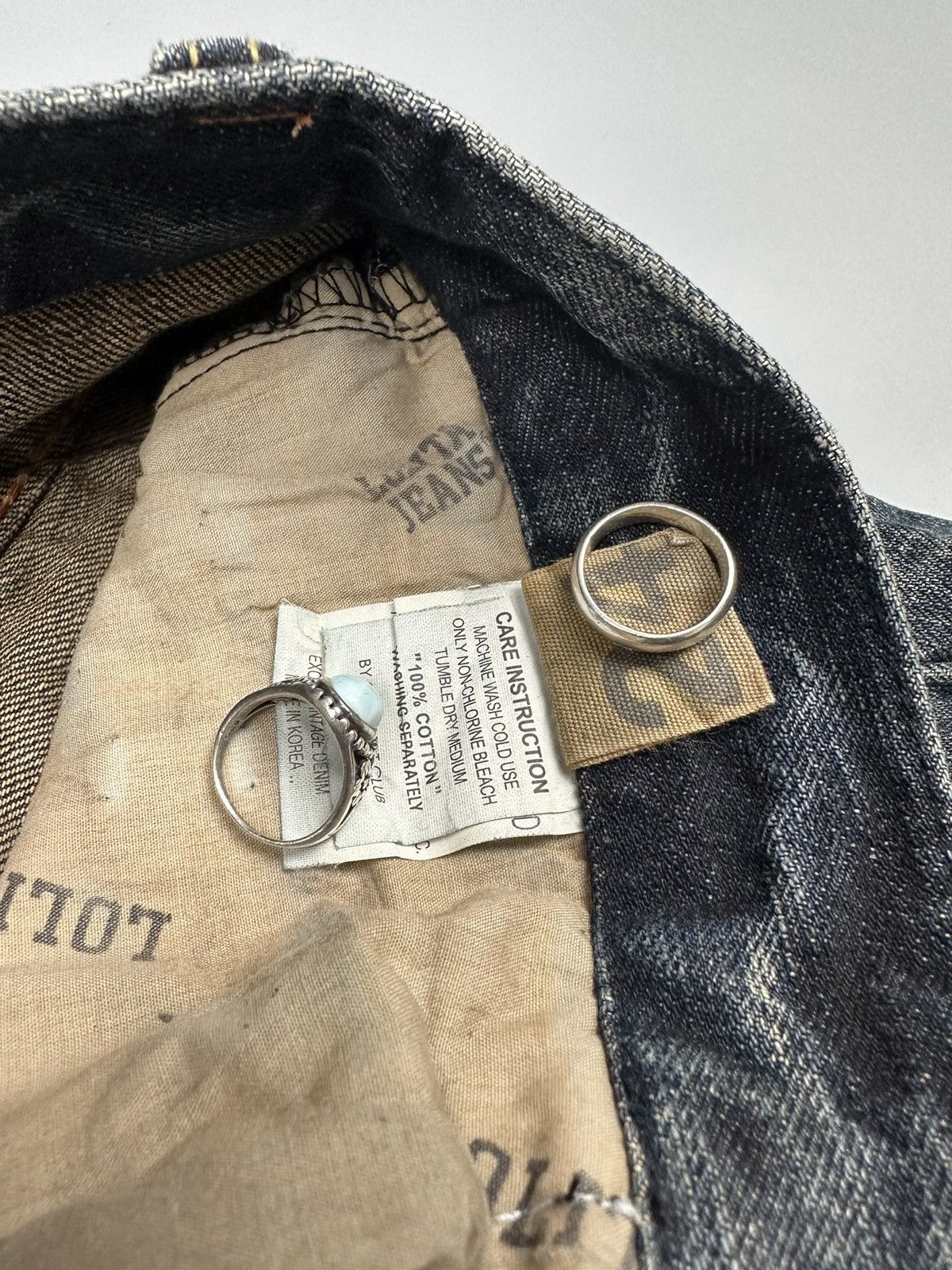 If Six Was Nine × Le Grande Bleu (L.G.B.) Lolita Parisien Embroidered Whiskered Denim Size US 29 - 10 Thumbnail