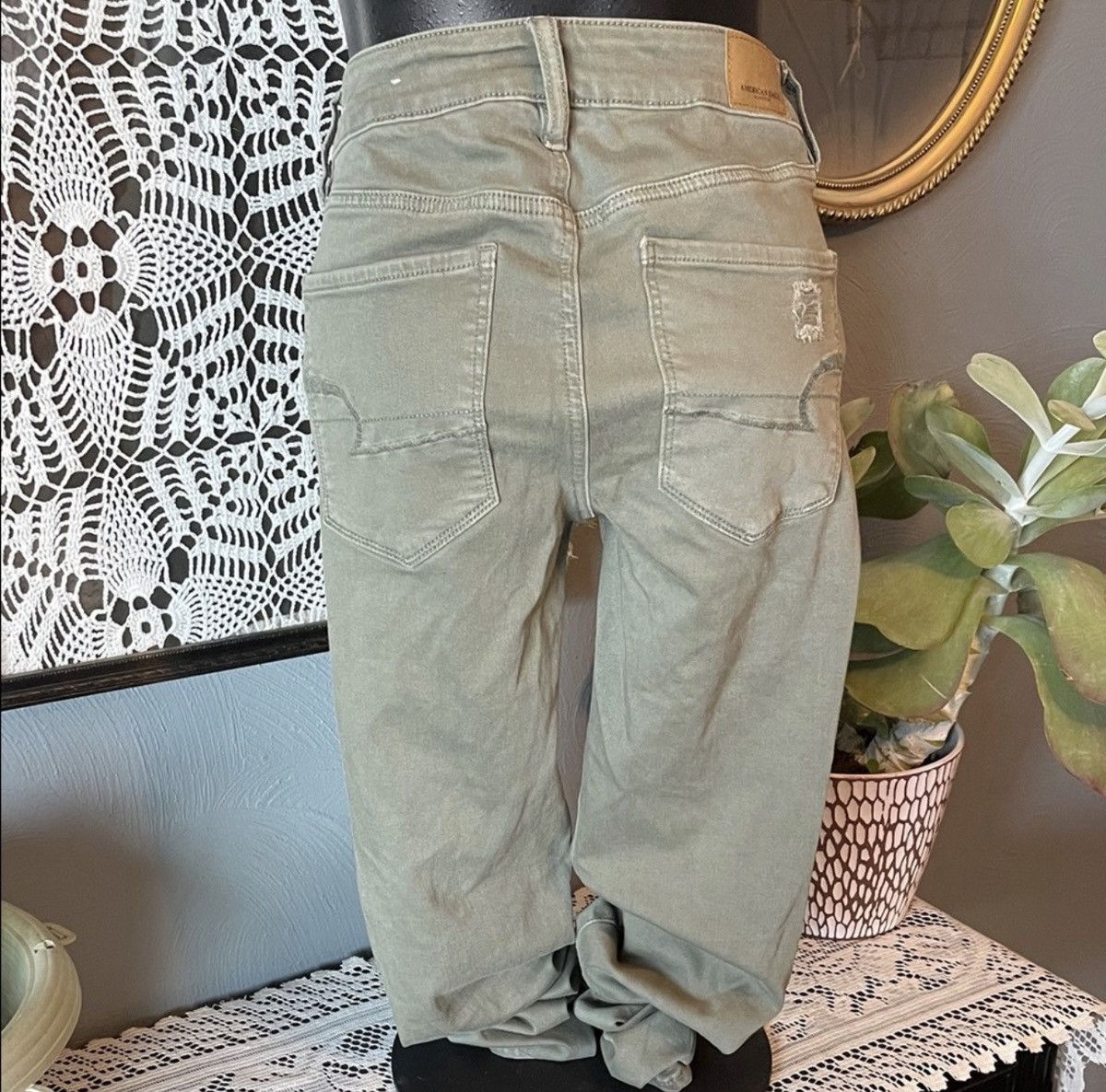 American Eagle Outfitters American eagle olive skinny jeans Size 27" / US 4 / IT 40 - 3 Thumbnail