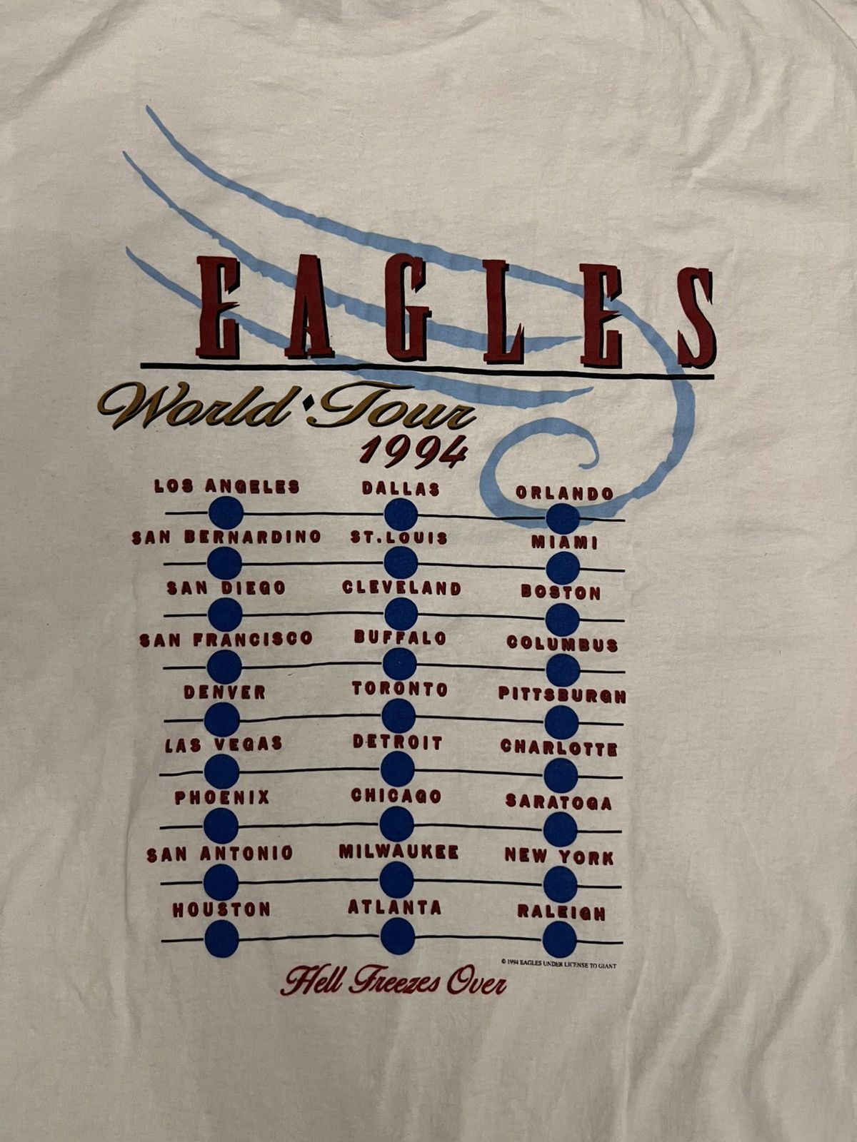 Band Tees Vintage 1994 Eagles Hell Freezes Over Tour Band Tee Size US XL / EU 56 / 4 - 4 Thumbnail