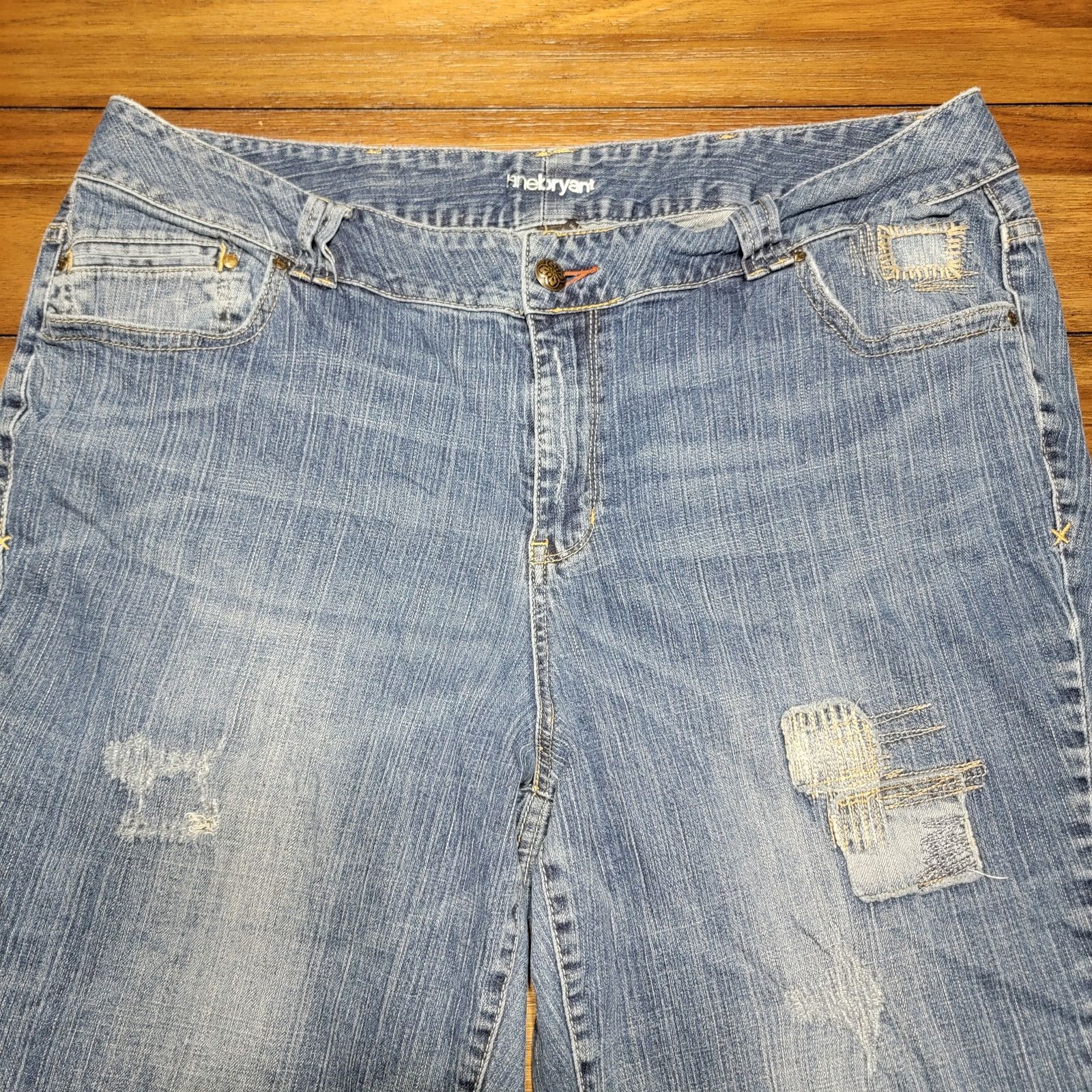Other Lane Bryant Denim Capris w/ Patches - Size 22 Size 42" / US 20 - 2 Thumbnail