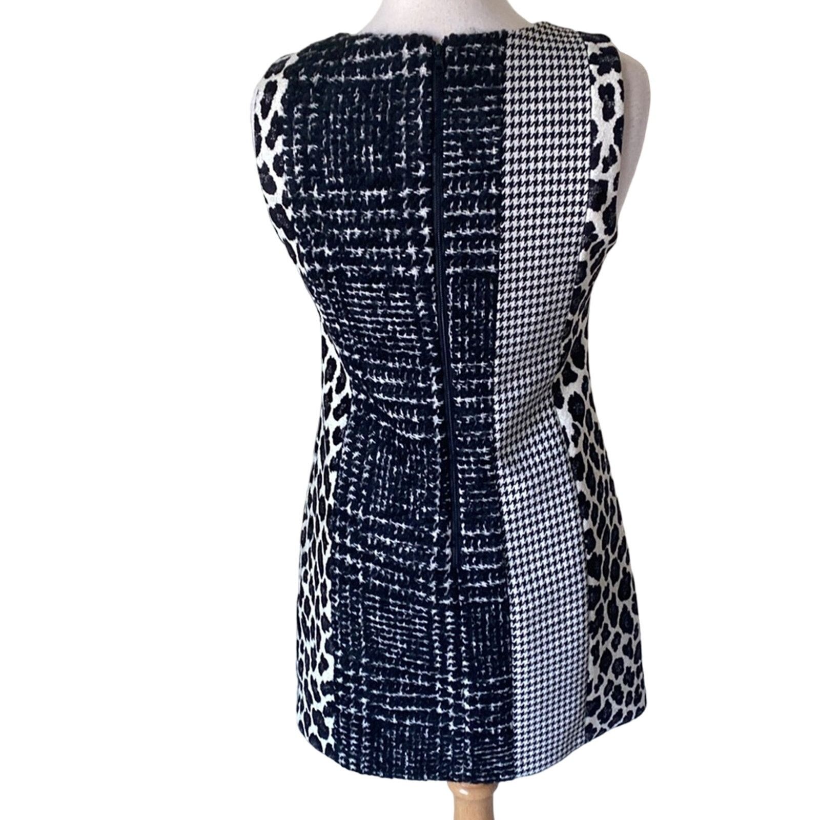Alice + Olivia Alice + Olivia Clyde Animal Print Patchwork Shift Dress 4 Size S / US 4 / IT 40 - 6 Thumbnail