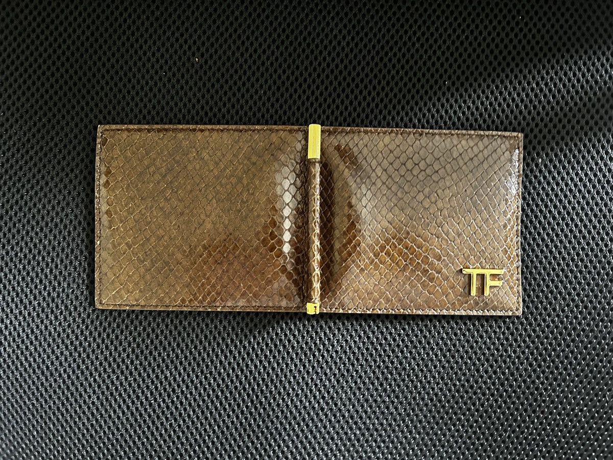 Tom Ford Tom Ford – Genuine Python Leather Wallet with Money Clip Size ONE SIZE - 3 Thumbnail