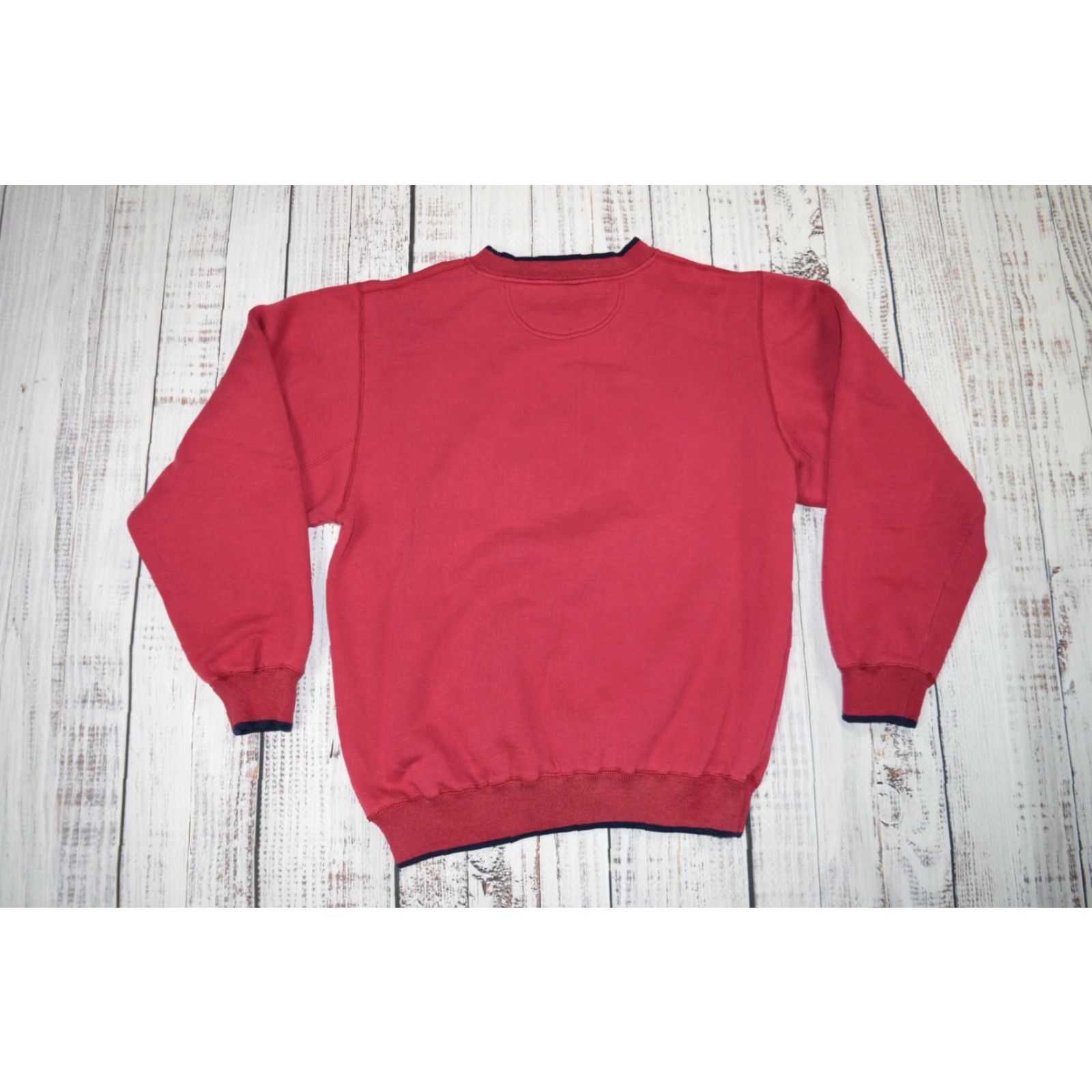 Disney VINTAGE Disney Mickey & Co Sweatshirt Pullover Adult Large Burgundy Paisley Embroidered Mens Size US L / EU 52-54 / 3 - 7 Thumbnail
