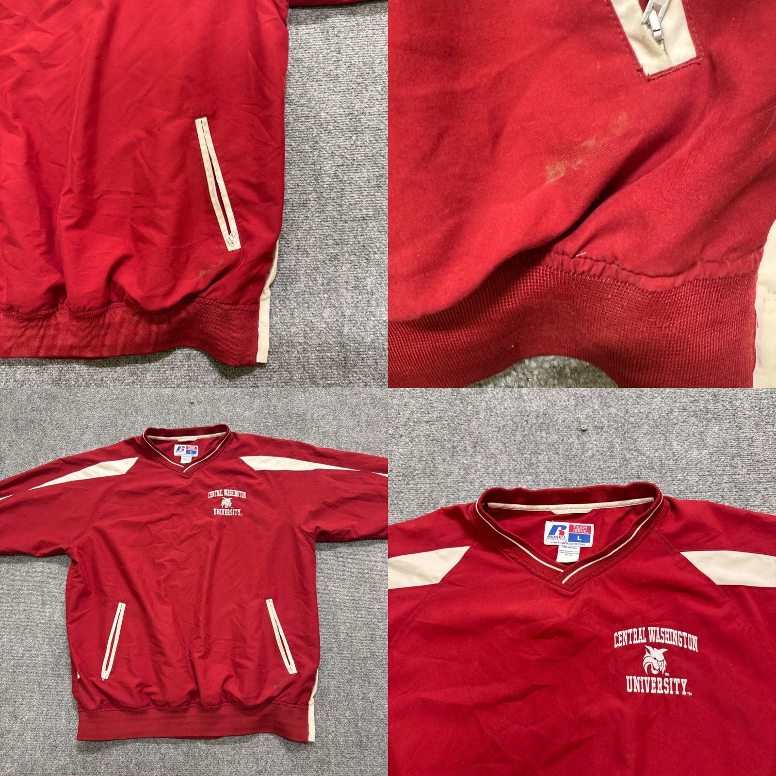 Russell Athletic VINTAGE Russell Athletics Sweatshirt Pullover Nylon Mens L Red Team Issue CEU Size US L / EU 52-54 / 3 - 8 Thumbnail