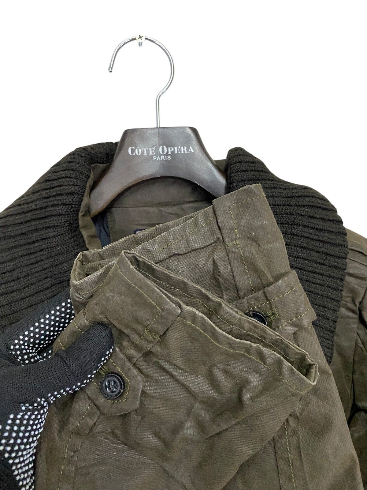 20471120 × Designer × Japanese Brand 291295=homme custom made waxed jacket rider sz2 Size US M / EU 48-50 / 2 - 5 Thumbnail