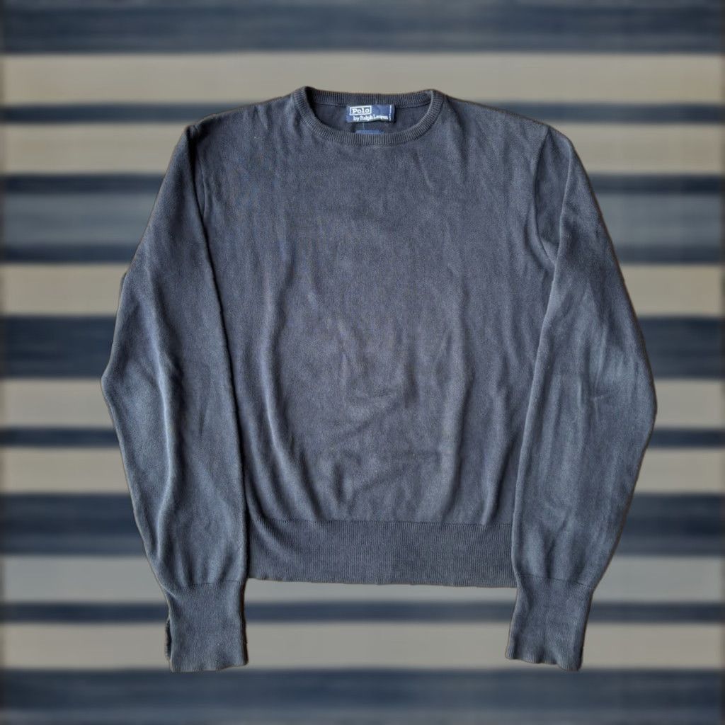 Polo Ralph Lauren VINTAGE Polo Ralph Lauren Knit Pima Cotton Sweater Men's M Blue Size US M / EU 48-50 / 2 - 1 Thumbnail