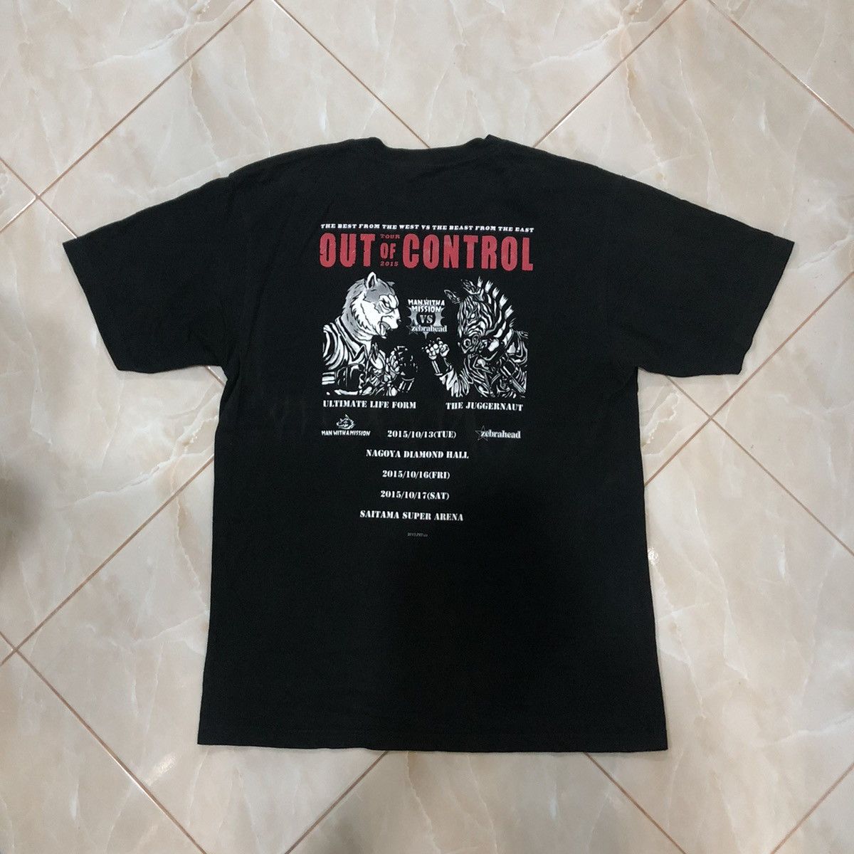 Band Tees Man With A Mission Vs Zebrahead Band Out of Control Tour 2015 Size US M / EU 48-50 / 2 - 3 Thumbnail