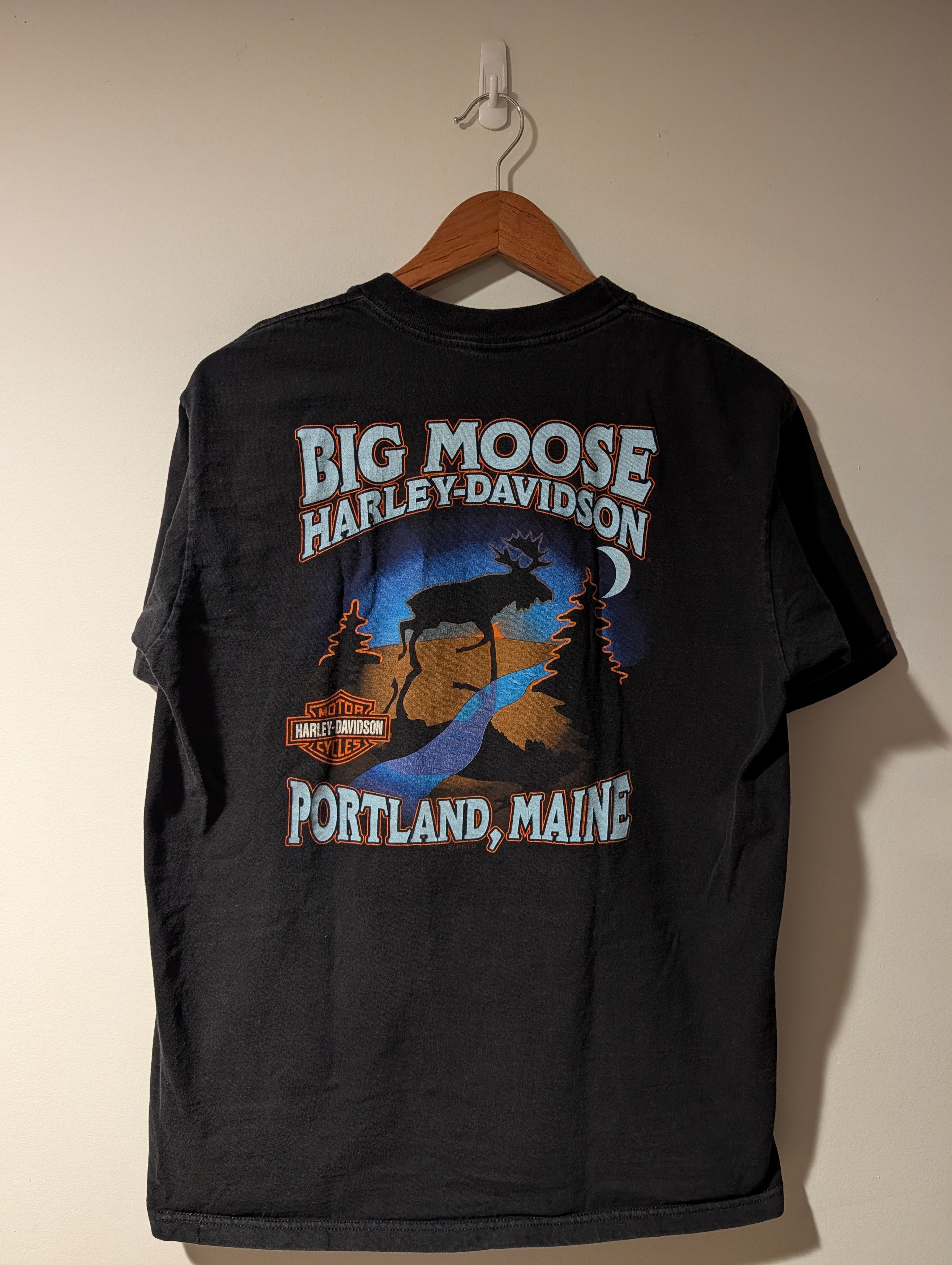 Harley Davidson Harley Davidson Shirt Moose Portland, Maine 1998 VTG Logo Size US L / EU 52-54 / 3 - 1 Thumbnail
