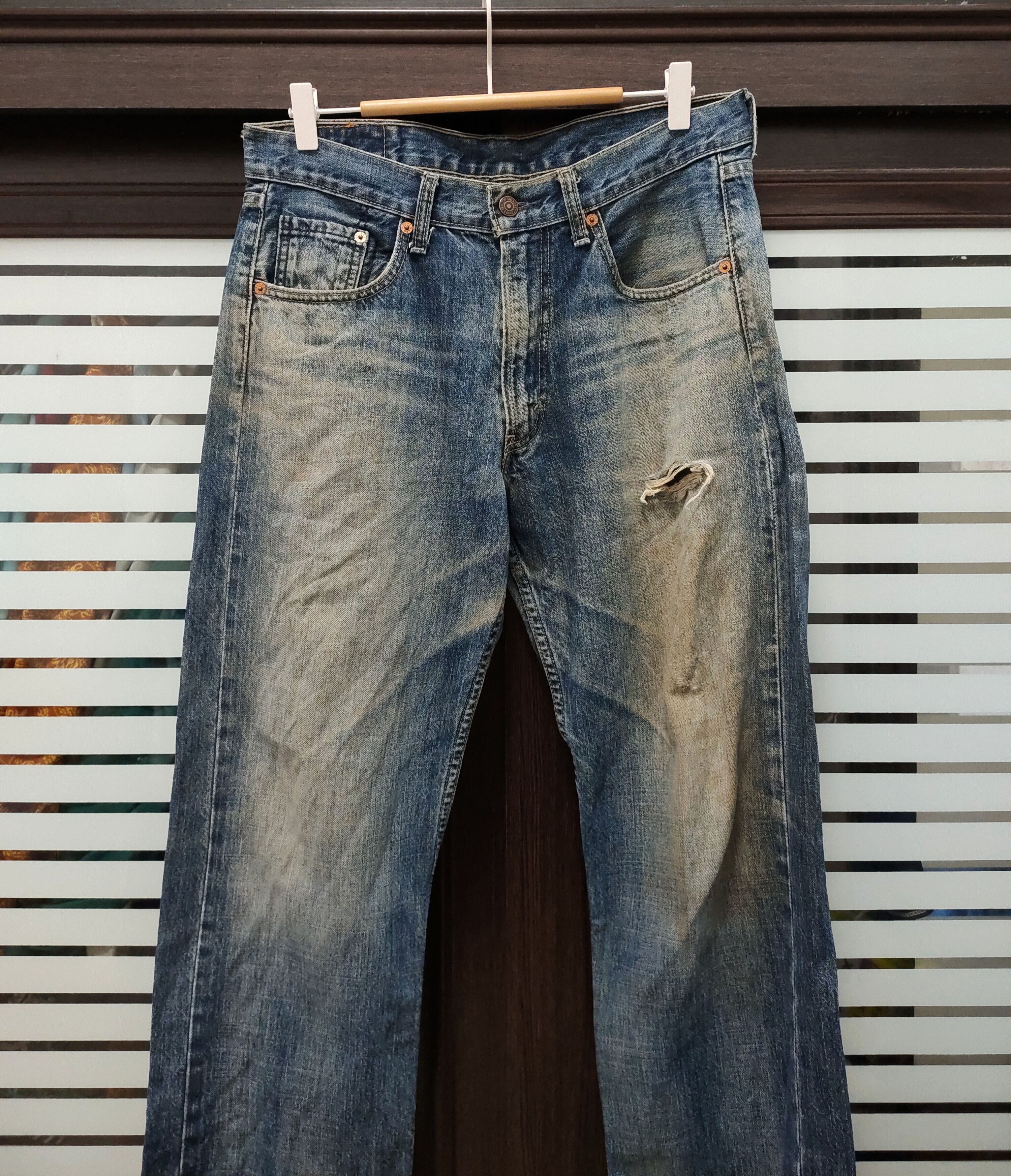 Levi's Vintage Clothing 💥 Flared Distressed Vintage Levi's 509 Jeans 💥 Size US 32 / EU 48 - 3 Thumbnail