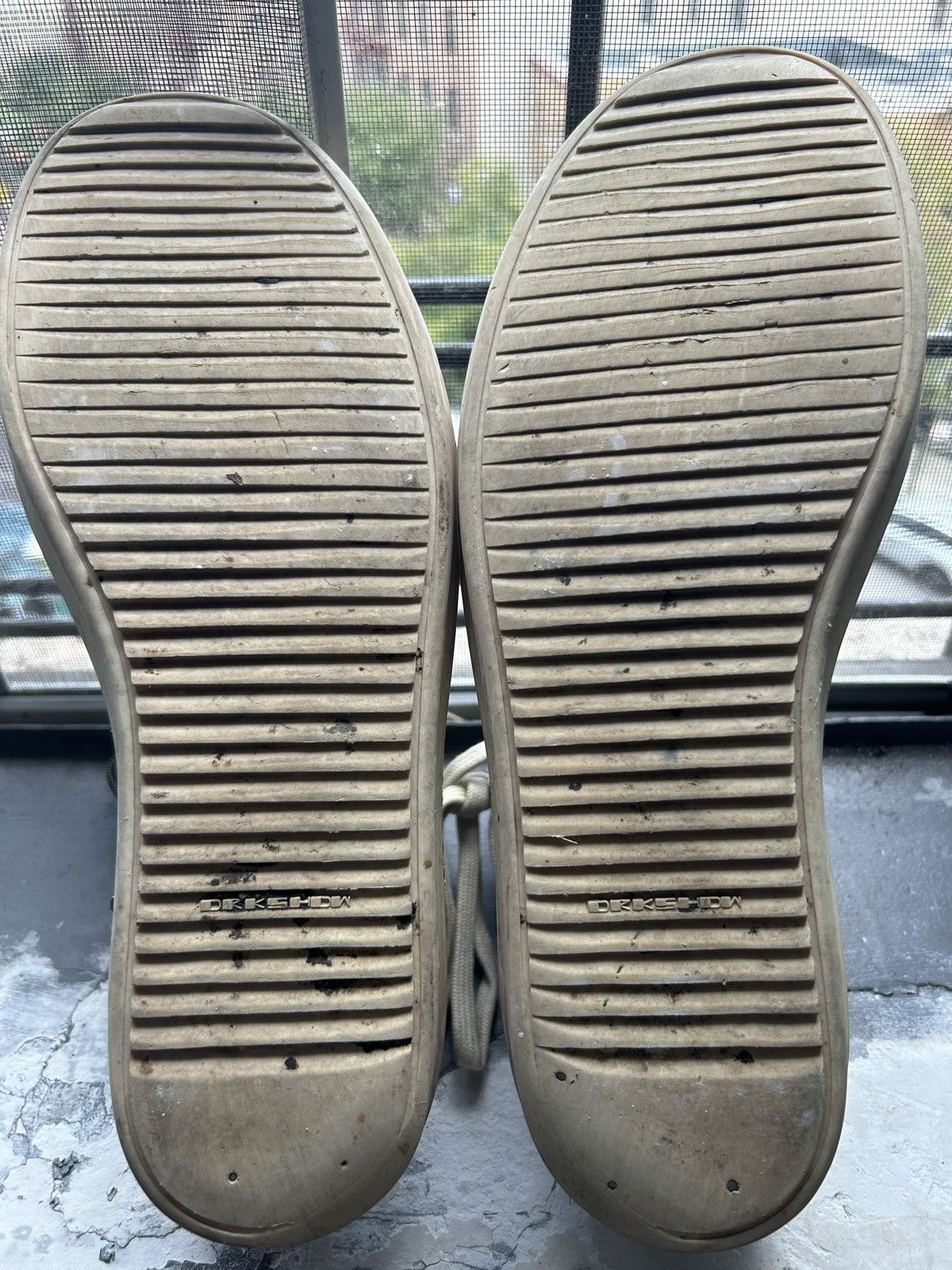 Rick Owens Drkshdw Rick owens DRK SHDW mesh hi top sneakers Ramones Size US 12 / EU 45 - 3 Thumbnail