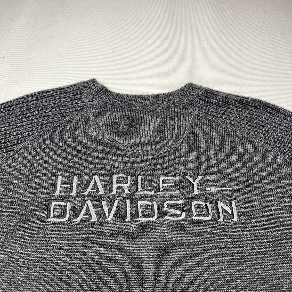 Harley Davidson Harley Davidson Sweater Grey Wool Knit Crewneck Logo Biker Size US XL / EU 56 / 4 - 10 Thumbnail