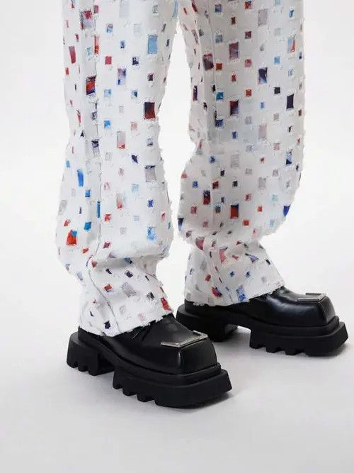 Jean DRIP desginer Y2K denim baggy jeans pants Size US 30 / EU 46 - 4 Thumbnail