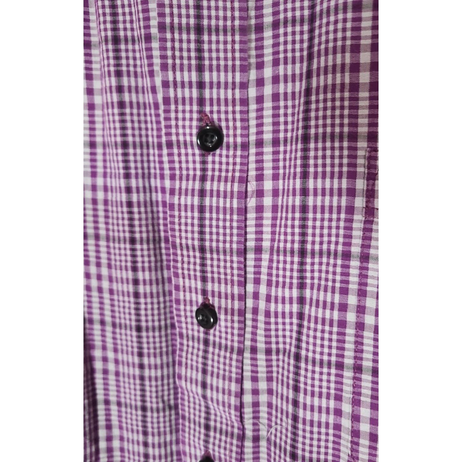 Vintage Panhandle Mens Purple Plaid Button-Up XL Long Sleeve Cotton Cowboy Western Shirt Mens XL Purple Plaid Button-Up Cowboy Western Panhandle Size US XL / EU 56 / 4 - 7 Thumbnail