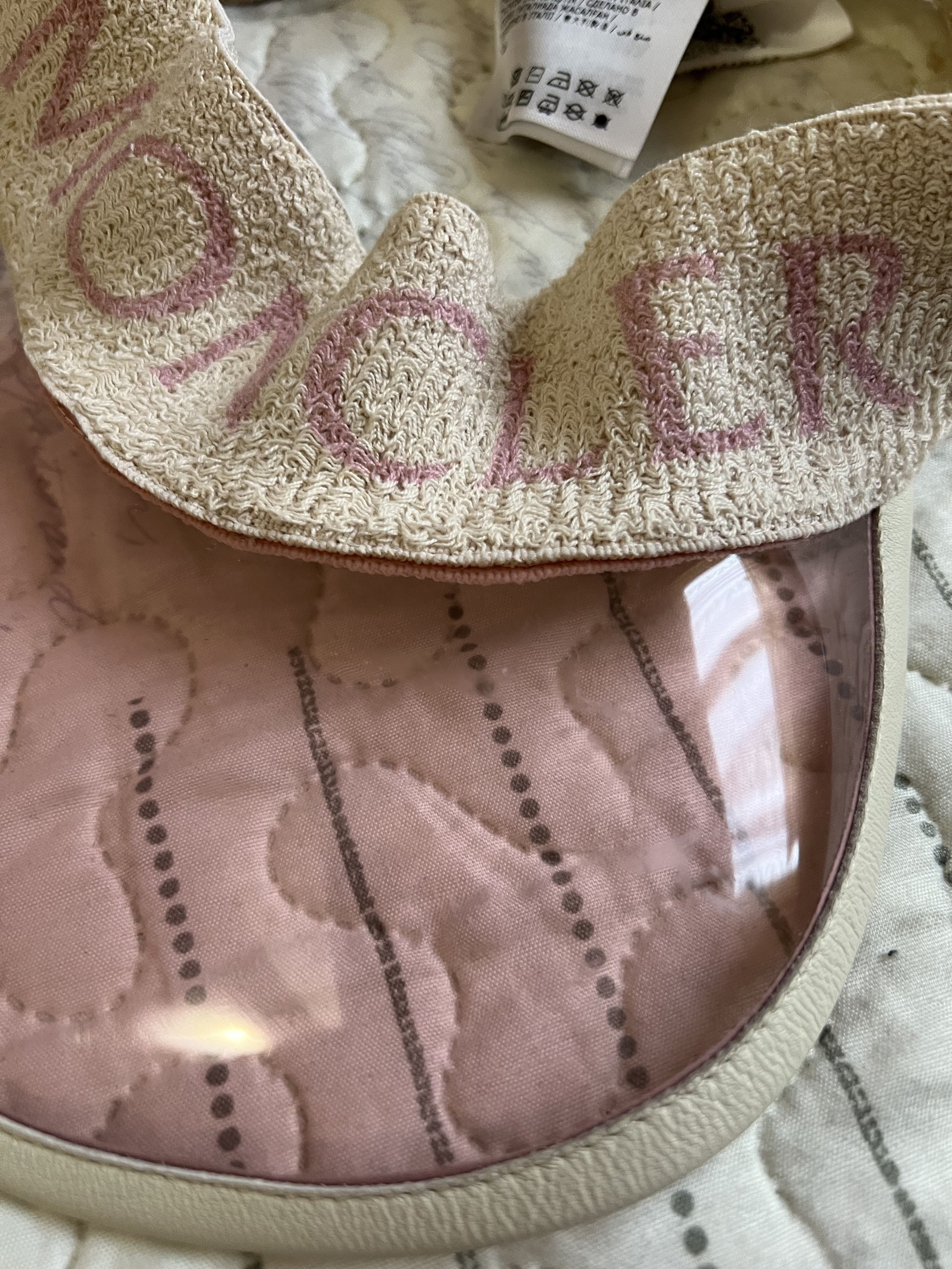 Moncler Moncler visor hat elastic bandage pink cap tennis logo band Size ONE SIZE - 14 Thumbnail