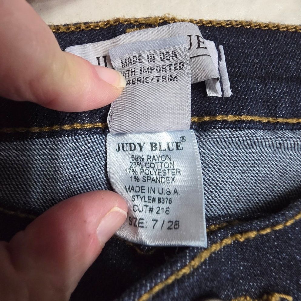 Judy Blue Judy Blue Dark Wash Skinny Jeans - 7/28 (junior) Size 28" / US 6 / IT 42 - 4 Thumbnail
