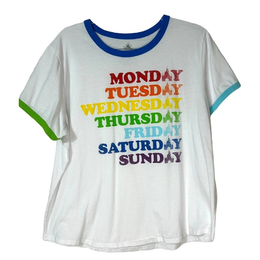Disney Disney Parks Rainbow Days of the Week T-shirt - Women's Size Size XL / US 12-14 / IT 48-50 - 1 Thumbnail