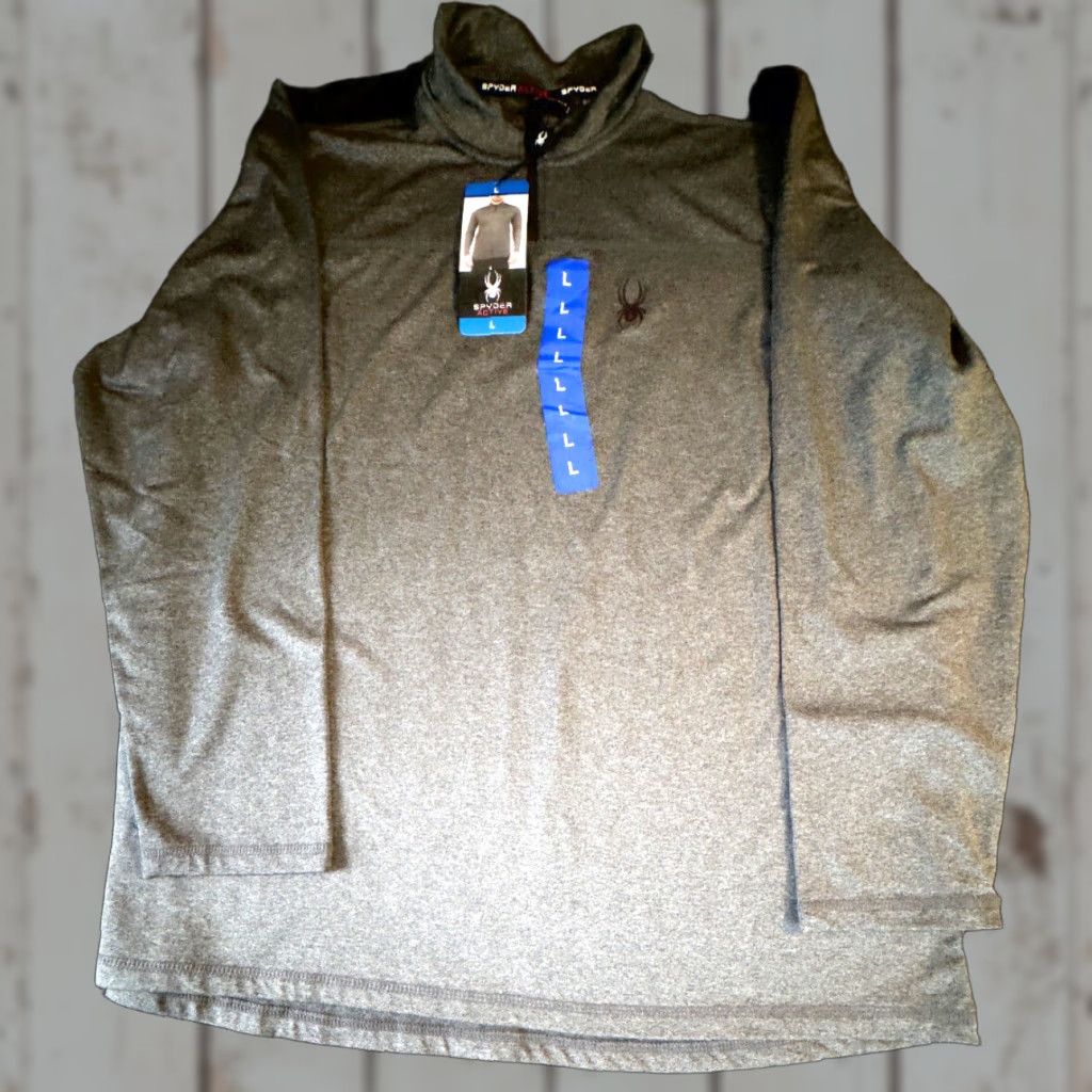 Vintage Spyder Pullover Long Sleeve Quarter Zip Lightweight Gray Heather Large Mens Size US L / EU 52-54 / 3 - 1 Thumbnail