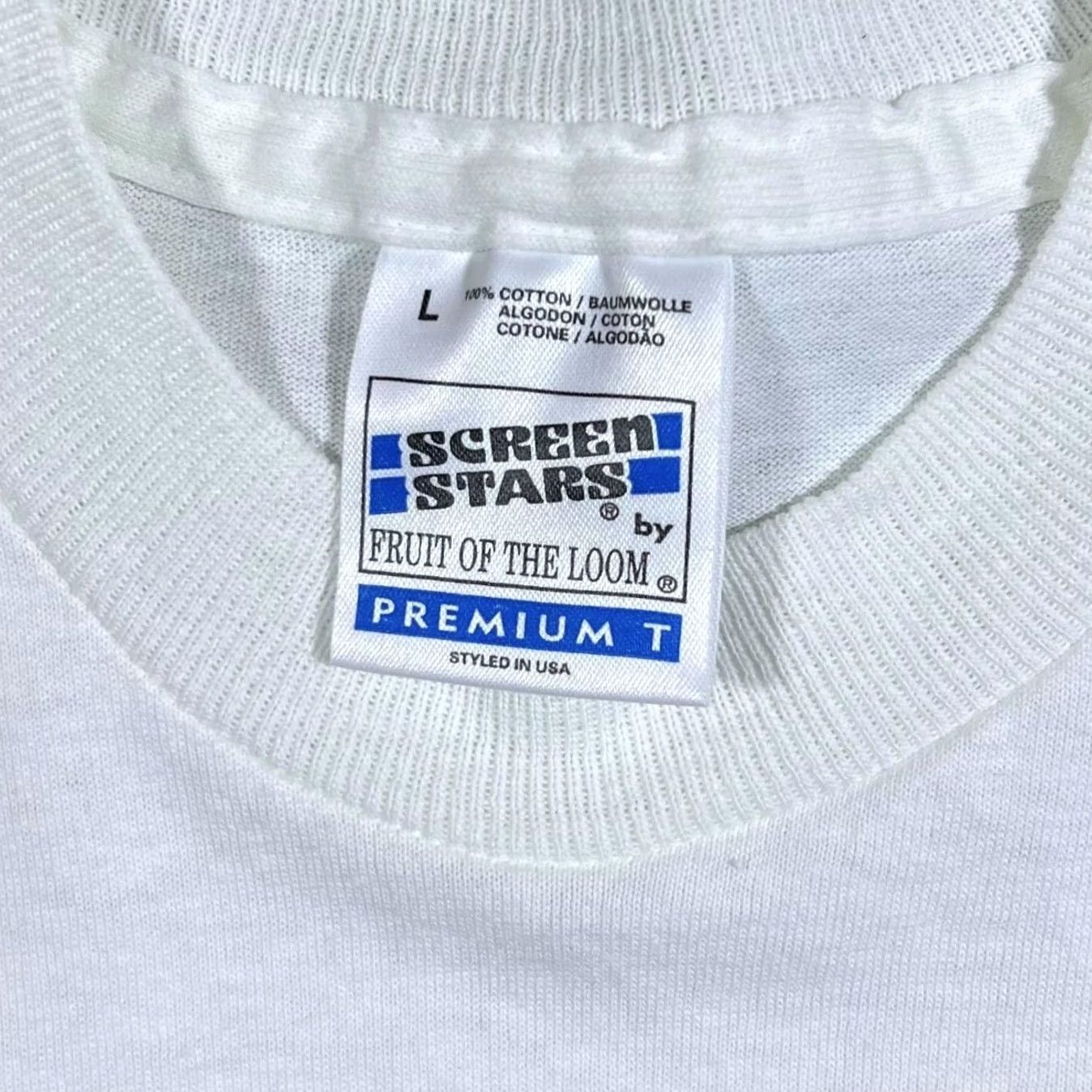 Vintage VINTAGE Screen Stars Bad Company T-Shirt White L Mens Graphic Print 1997 Delray Hot Rod Biker Ireland Size US L / EU 52-54 / 3 - 5 Thumbnail