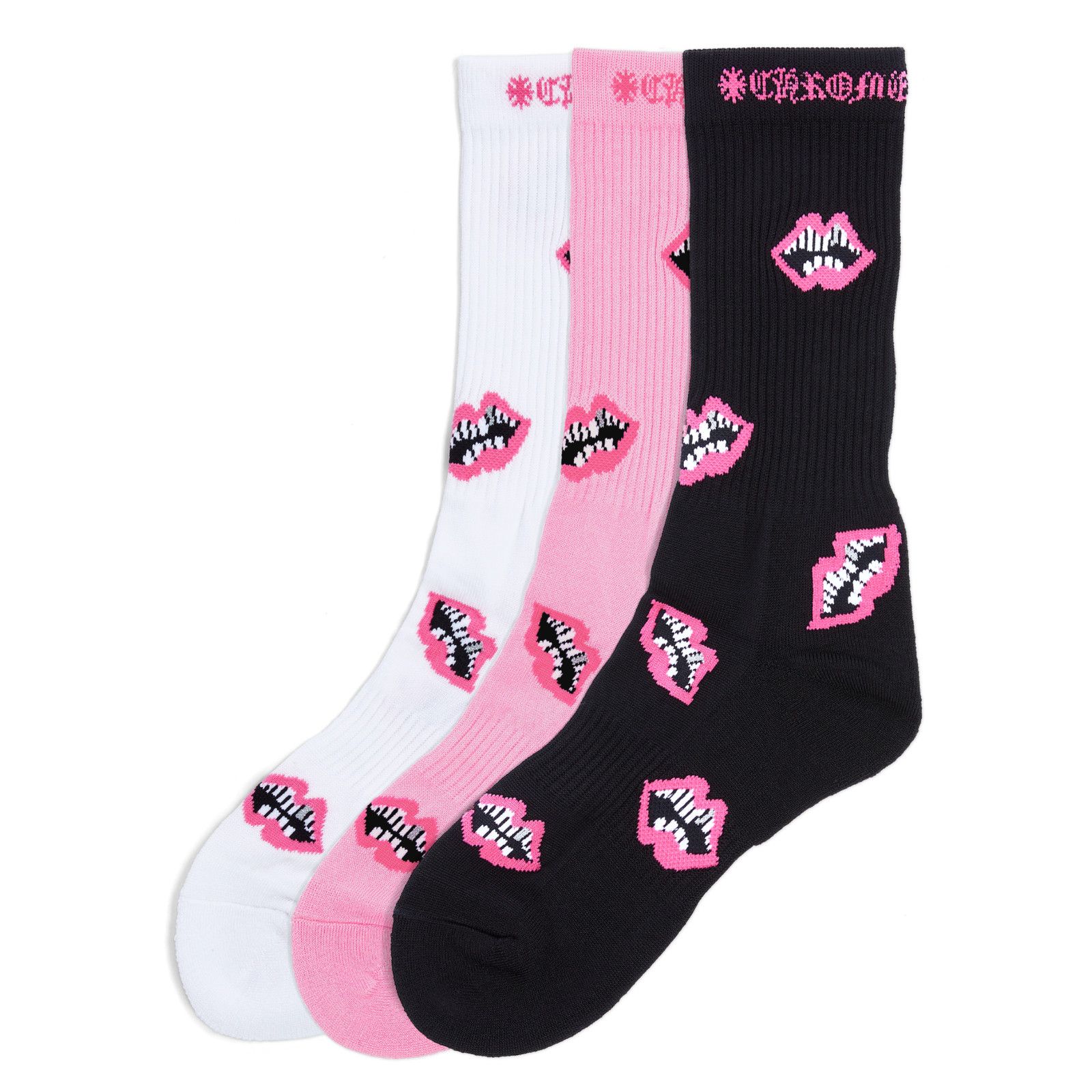 Chrome Hearts Chrome Hearts Matty Boy Chomper Pink Black White Lips Size ONE SIZE - 1 Thumbnail