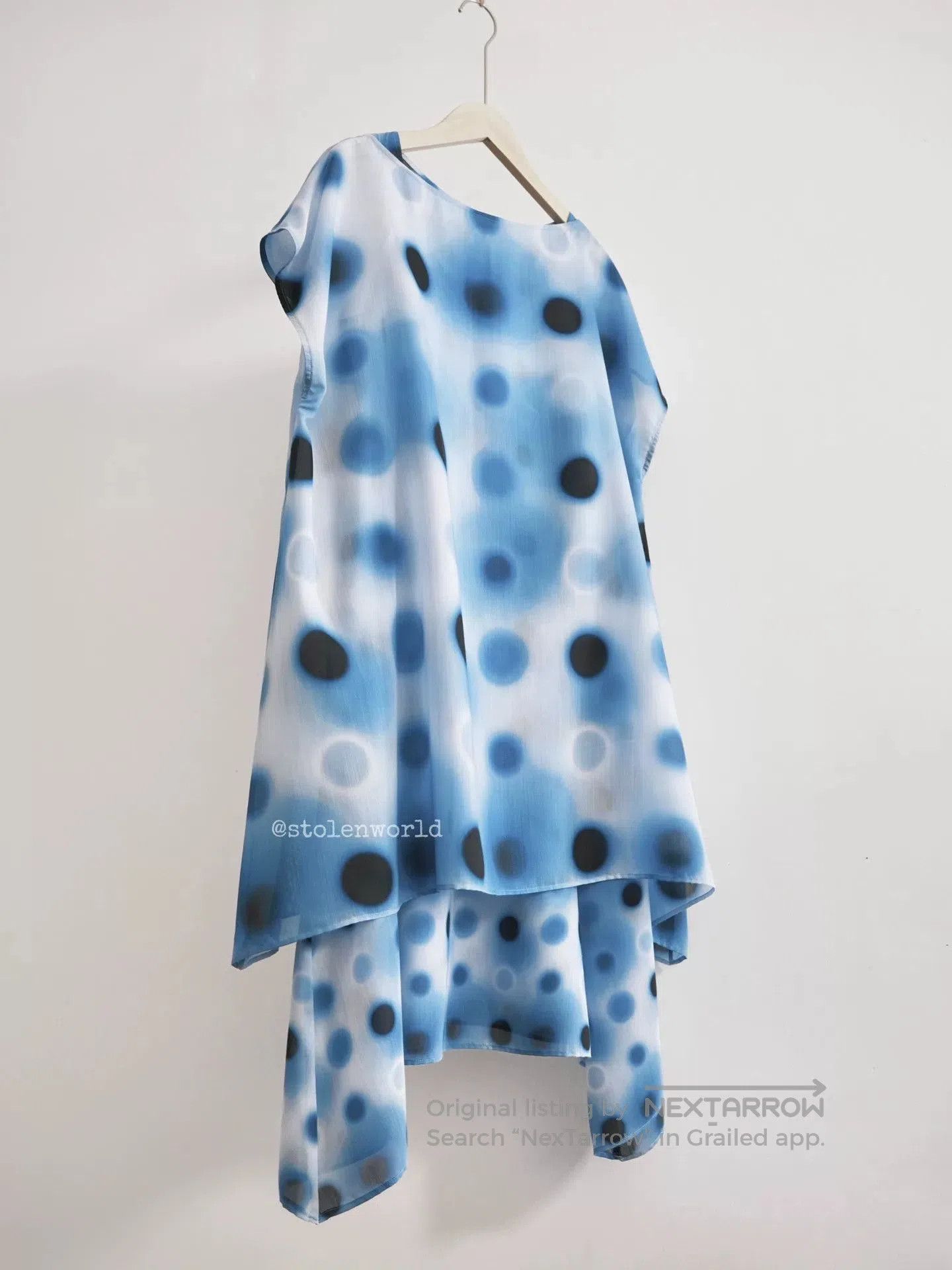 Issey Miyake issey miyake blue polka dot outfit set. Size S / US 4 / IT 40 - 1 Thumbnail