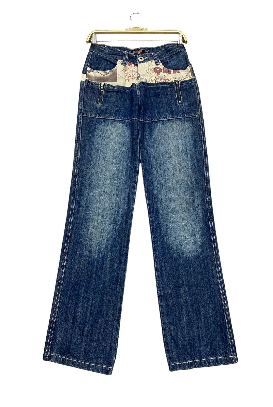 Japanese Brand × Vintage Vintage Japanese Brand Kugao Double Waist Jeans 1990s Size US 30 / EU 46 - 1 Thumbnail