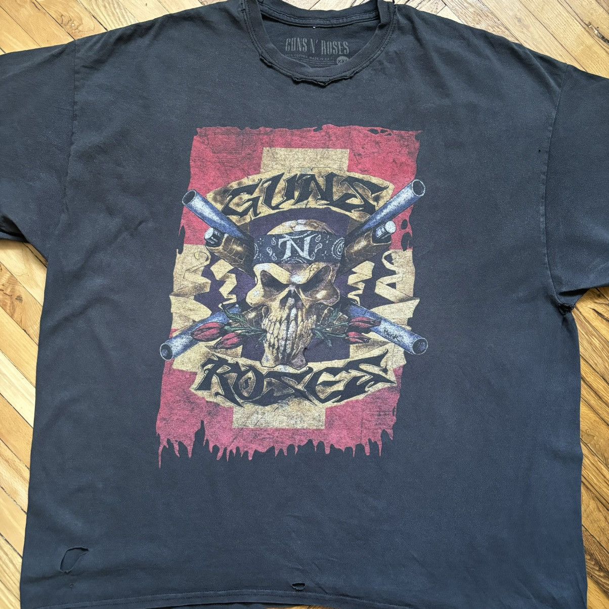 Guns N' Roses × Hysteric Glamour Faded and Distressed Guns N Roses Band T-Shirt Punk Skulls Size US XXL / EU 58 / 5 - 3 Thumbnail