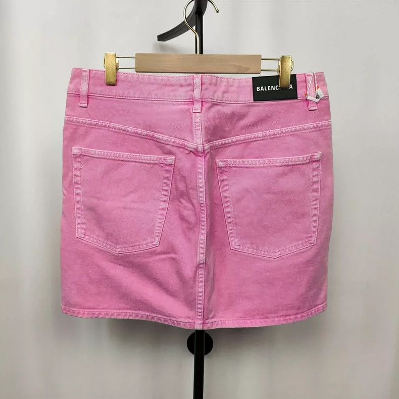 Balenciaga Balenciaga Denim Skirt Pink Size 27" / US 4 / IT 40 - 2 Thumbnail