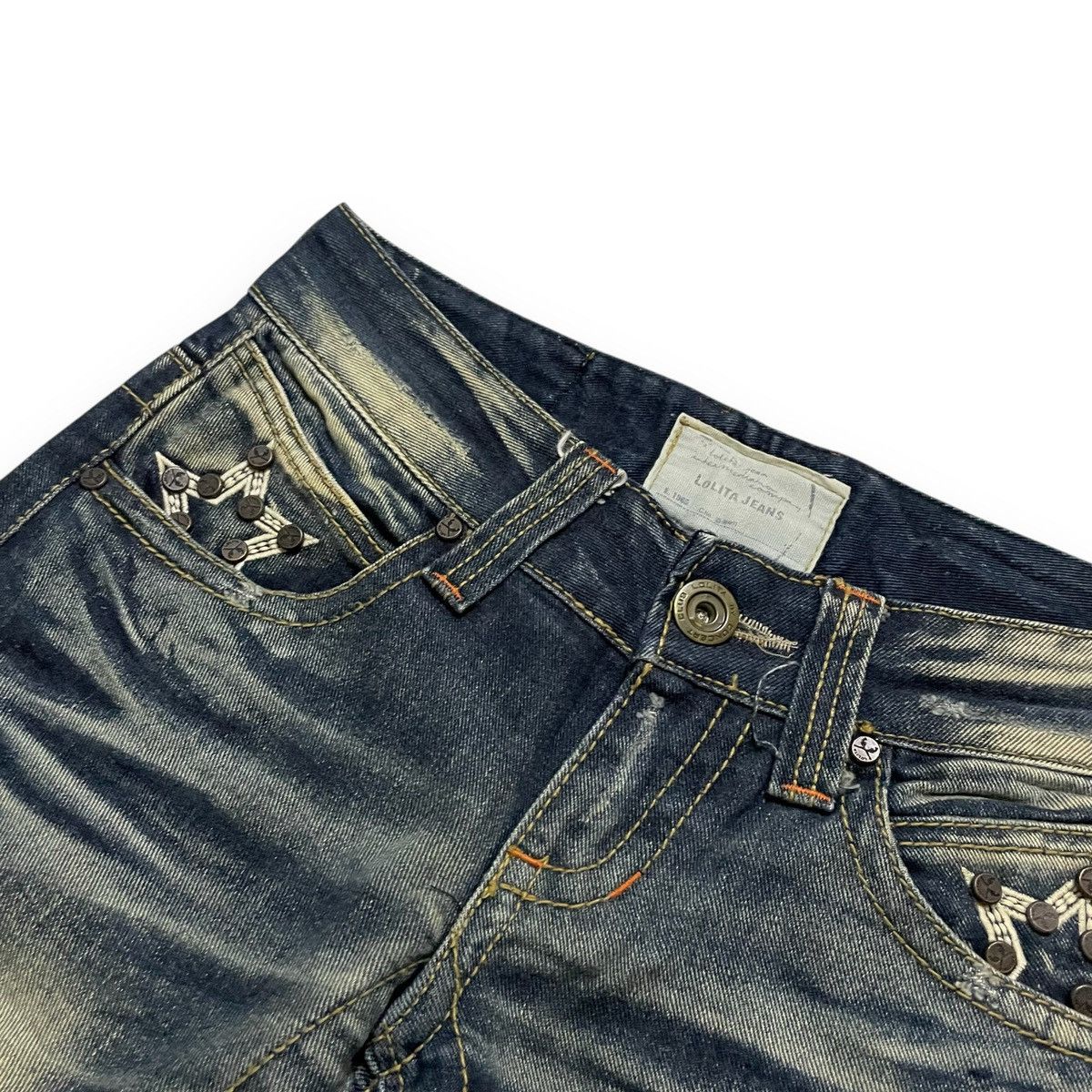 If Six Was Nine ORIGINAL CLASSIC FLARE LOLITA RUSTY DENIM (30×41) Size US 30 / EU 46 - 5 Thumbnail