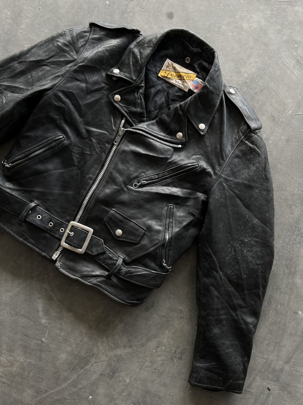 Schott × Vintage Vintage Perfecto By Schott Motorcycle Leather Jacket Size US M / EU 48-50 / 2 - 5 Thumbnail