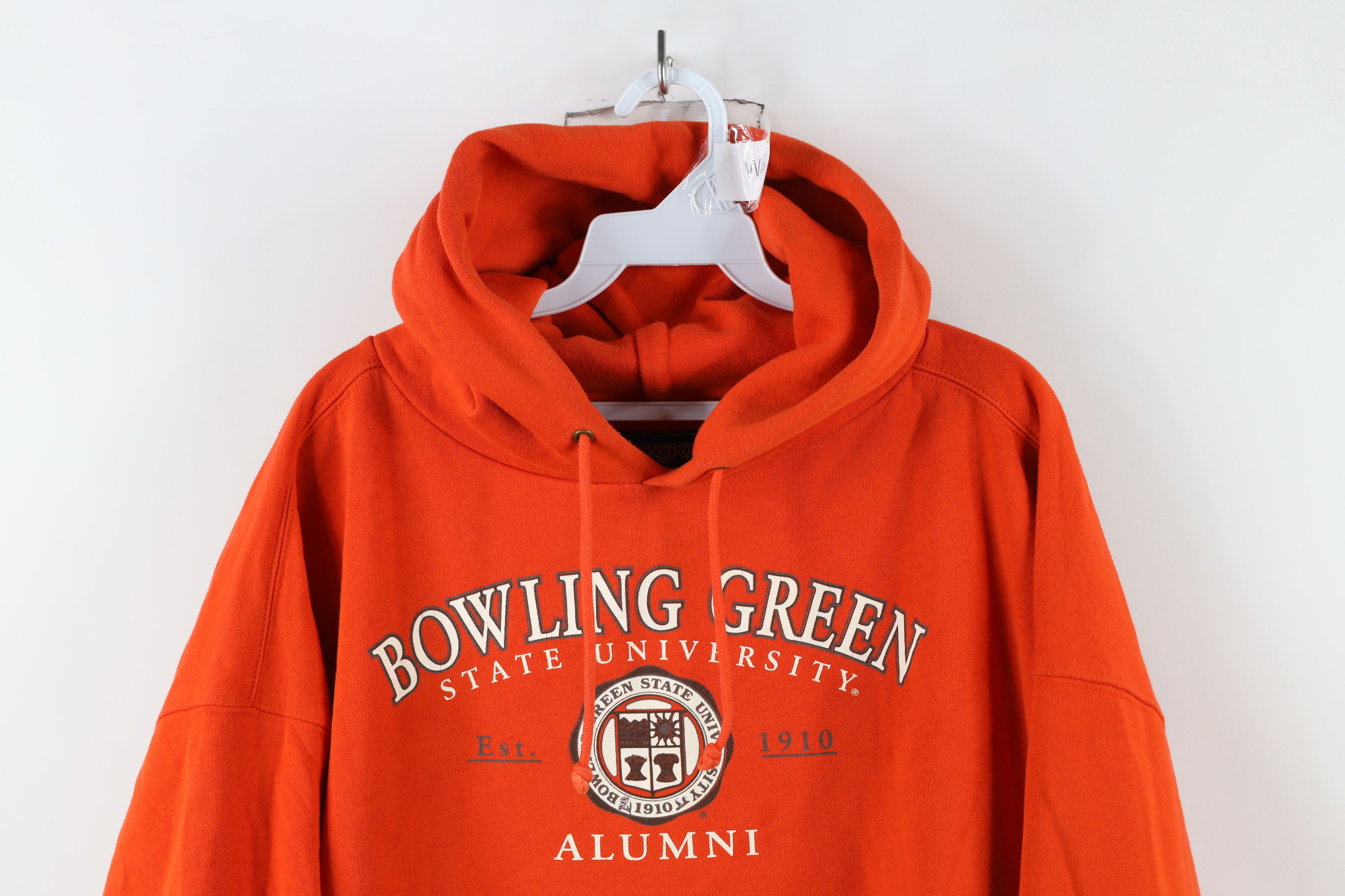 Vintage Vintage 90s Bowling State University Alumni Hoodie Orange Size US XXL / EU 58 / 5 - 2 Thumbnail