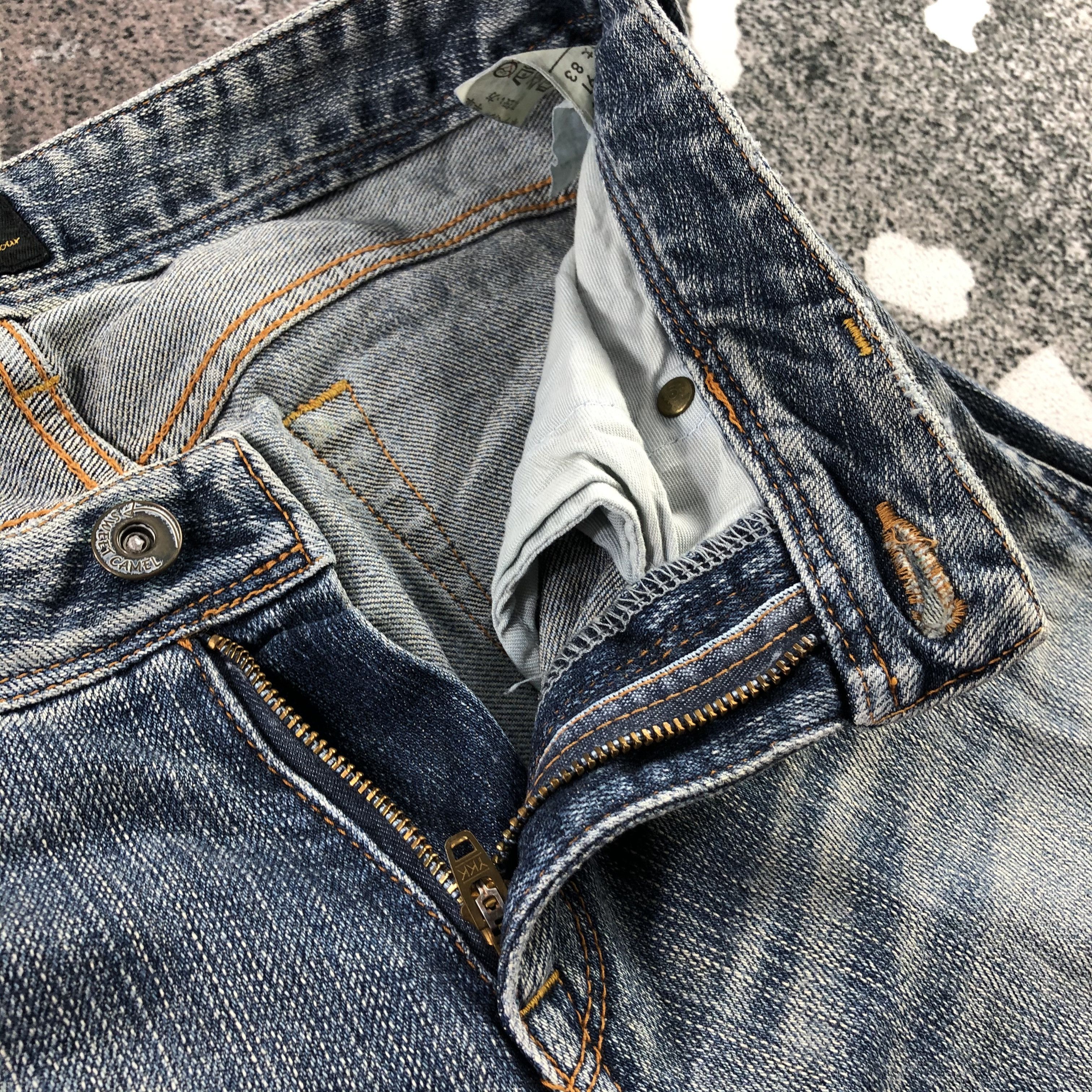Japanese Brand Sweet Camel Jeans Medium Wash Flare Denim KJ1351 Size 29" - 7 Thumbnail